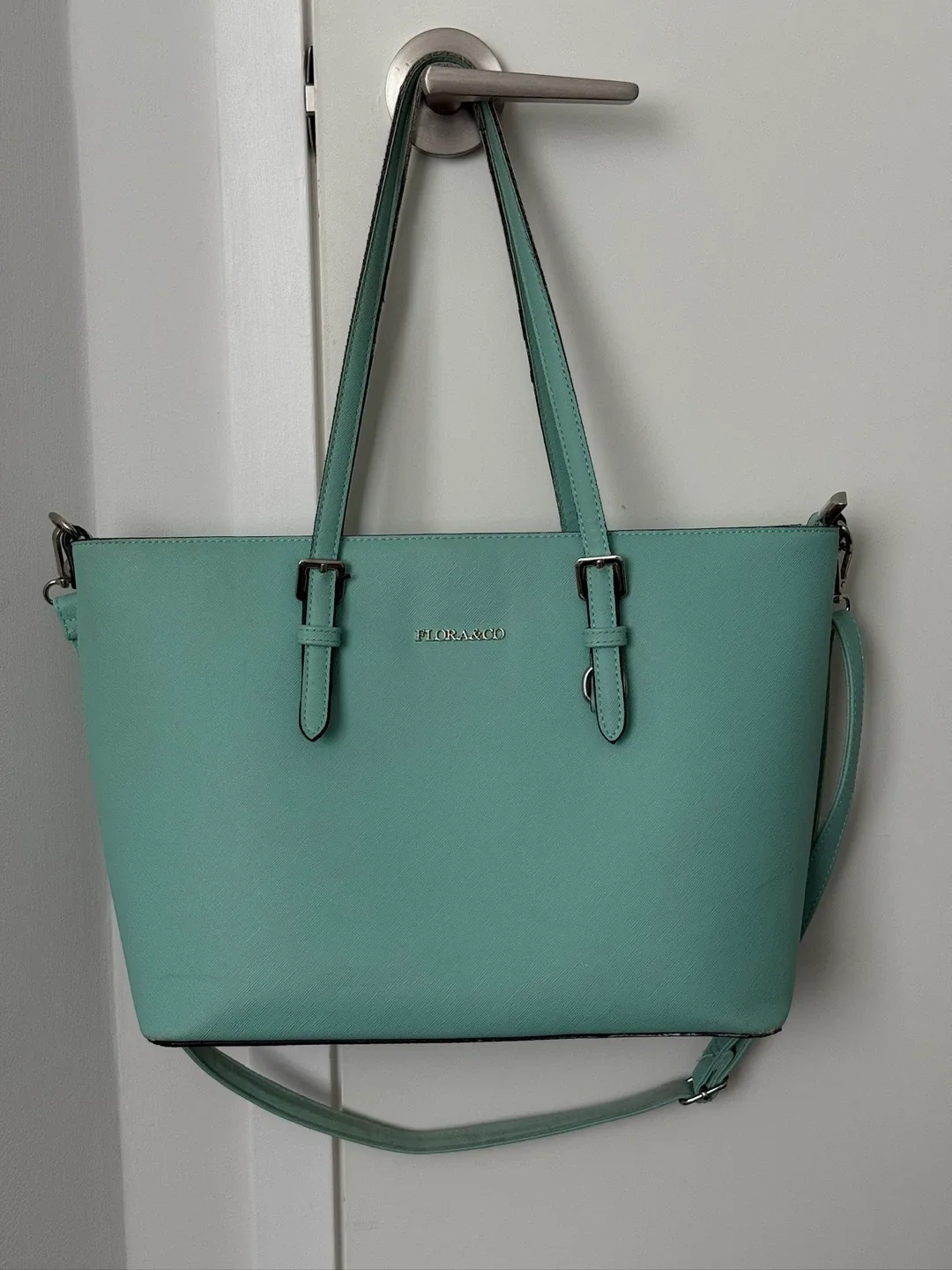 Flora & Co. Mint Green Tote Bag