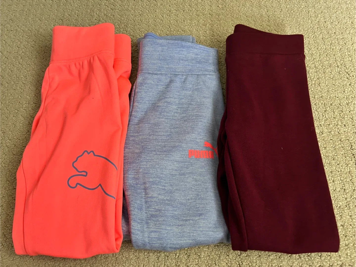Puma Leggings - Orange, Blue, Burgundy