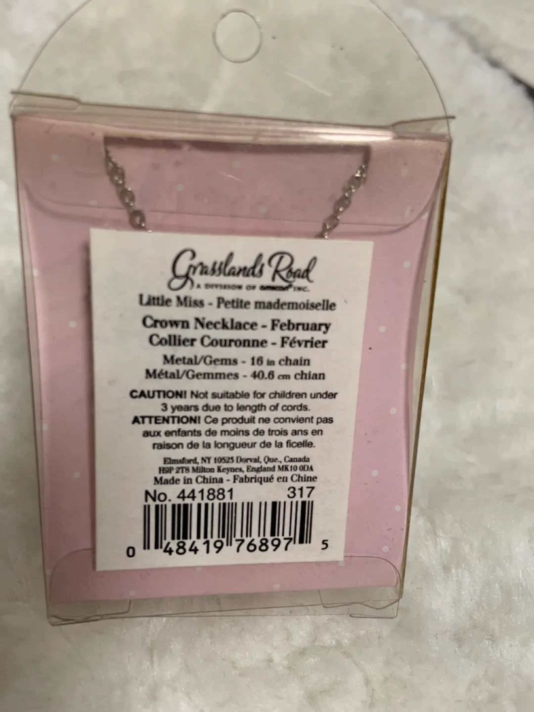 Amethyst Crown Pendant with Silver Colour Chain image indicator(2)