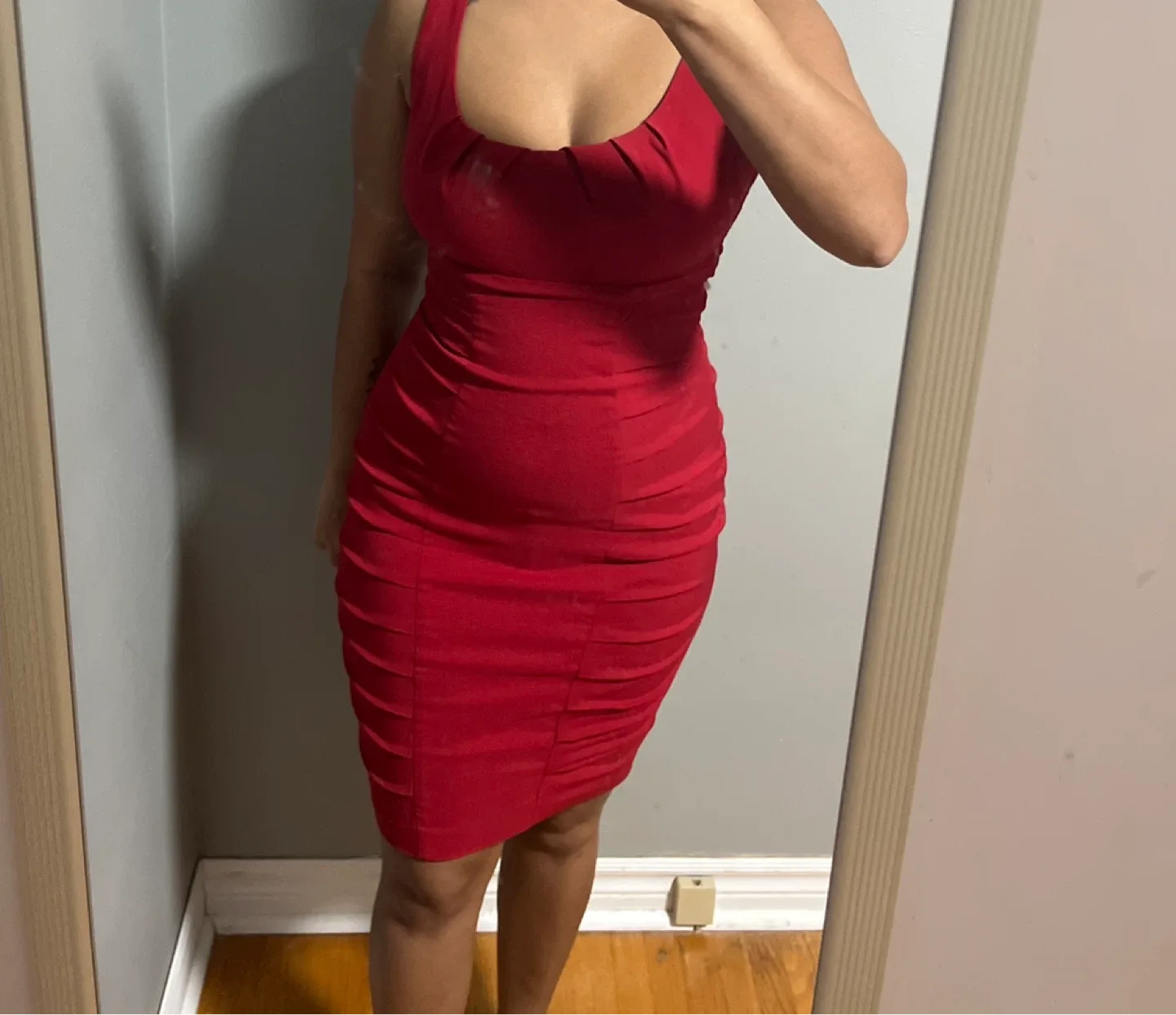 Red Le Chateau Sleeveless Dress image indicator(2)