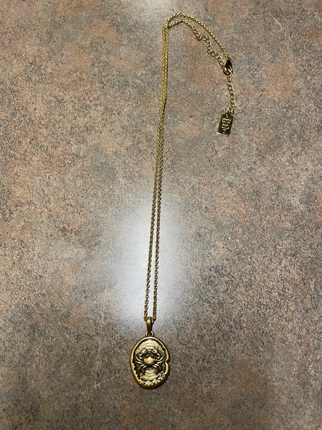 Gold Zodiac Cancer Necklace Tommy Hilfiger - photo 3