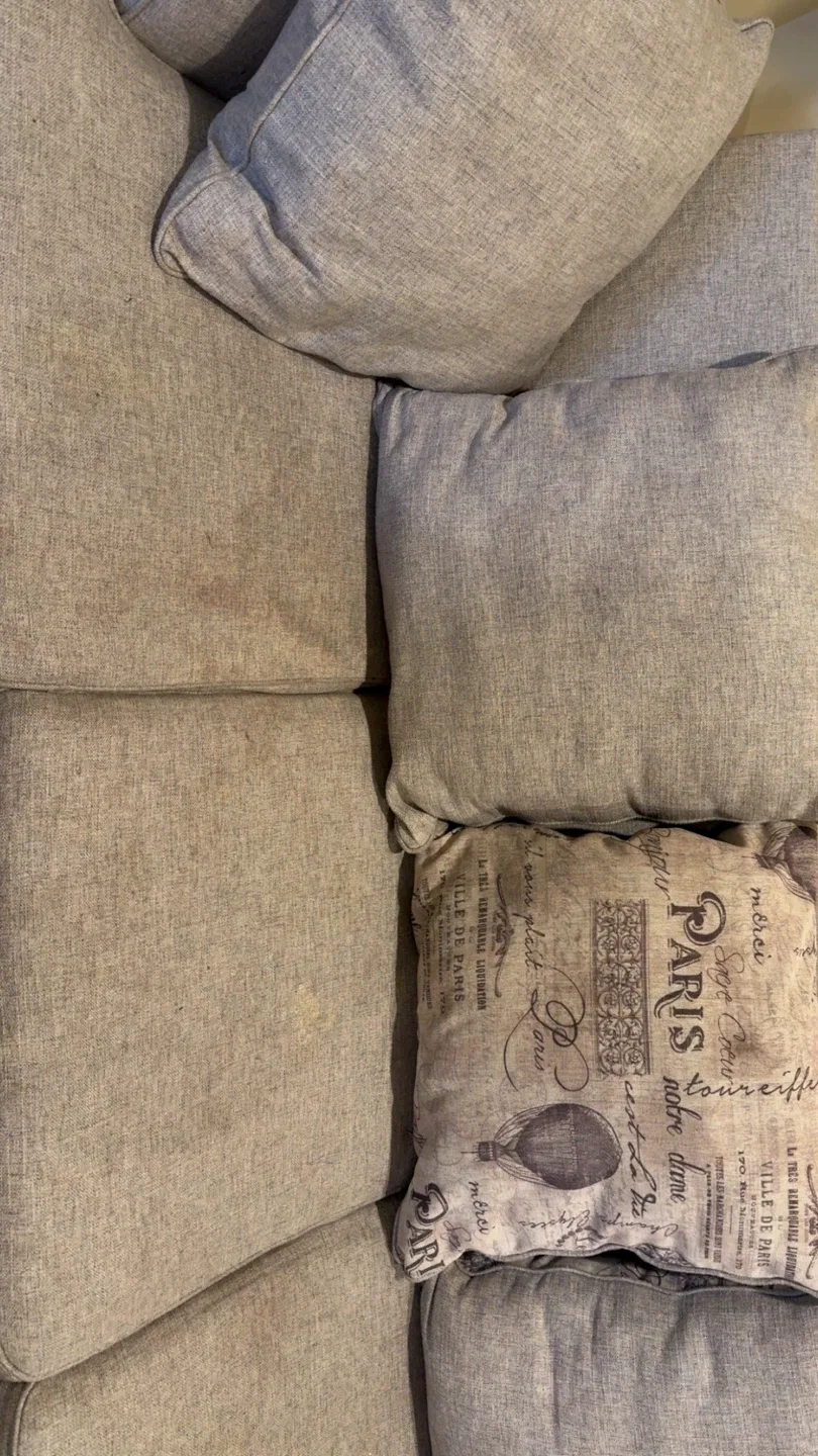Grey Sectional Sofa with Pillows image indicator(2)