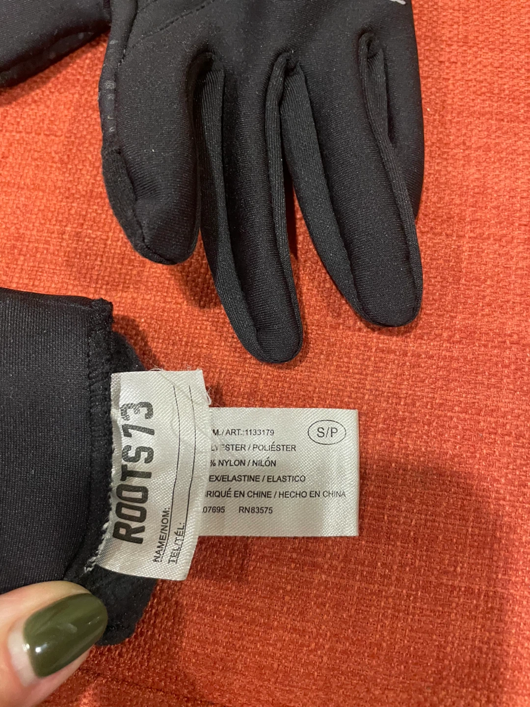 Roots73 Black Gloves - Size S/P - photo 3