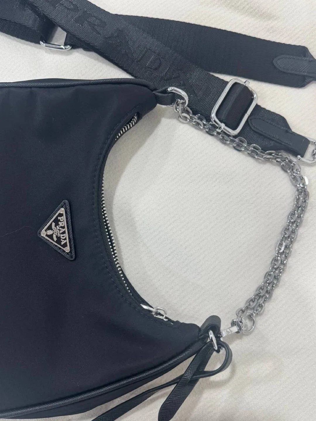 Prada Re-Edition 2005 Nylon Mini Bag Black image indicator(6)