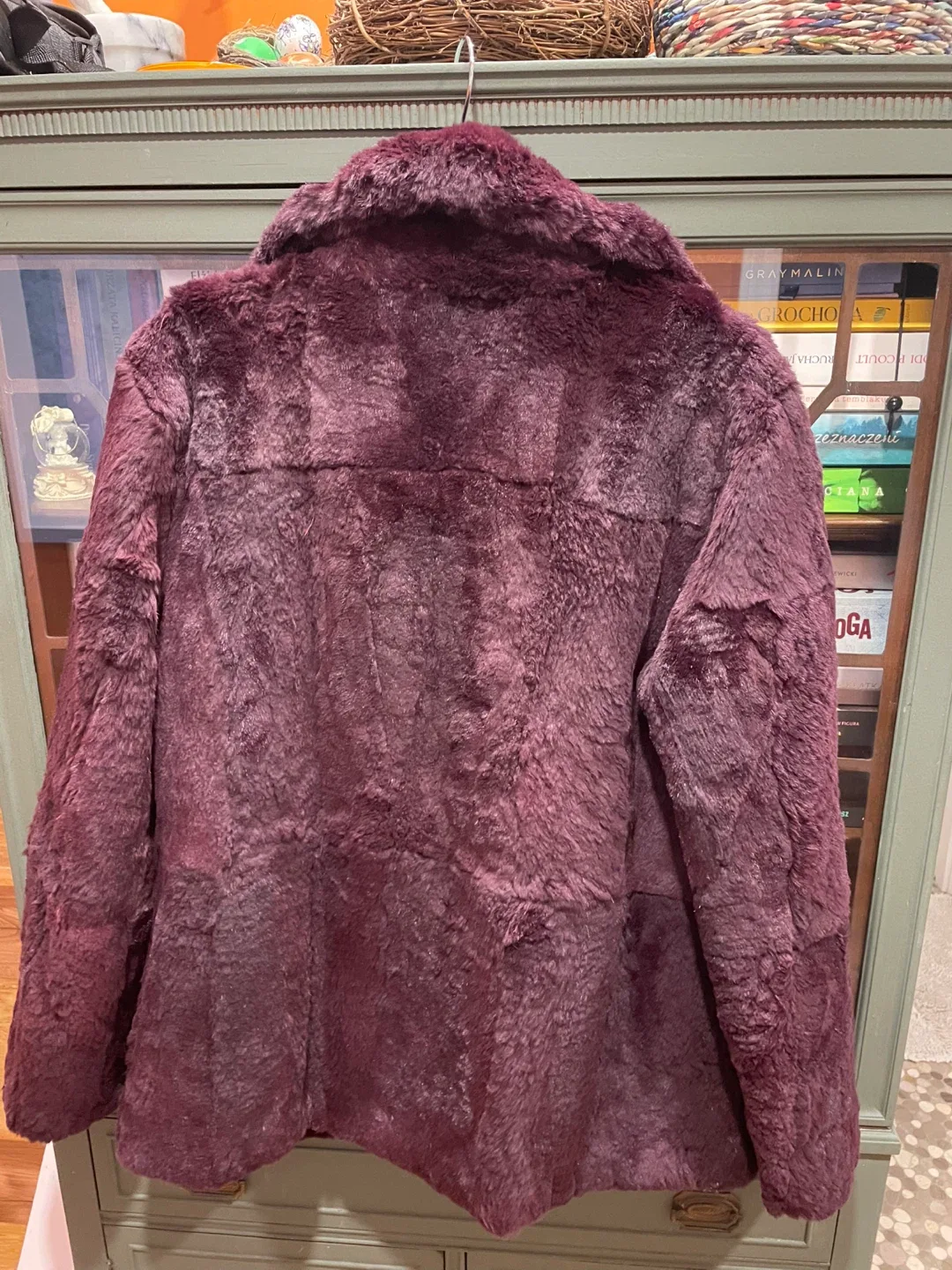 Exchange Burgundy Rabbit Fur Jacket - Size M/M image indicator(2)
