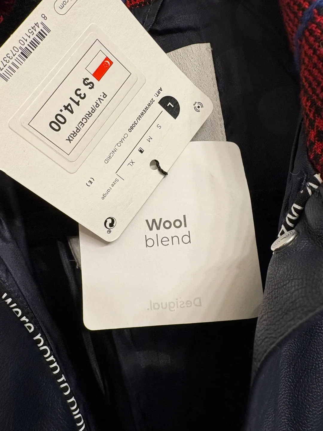 Desigual Wool Blend Jacket - Size L image indicator(4)