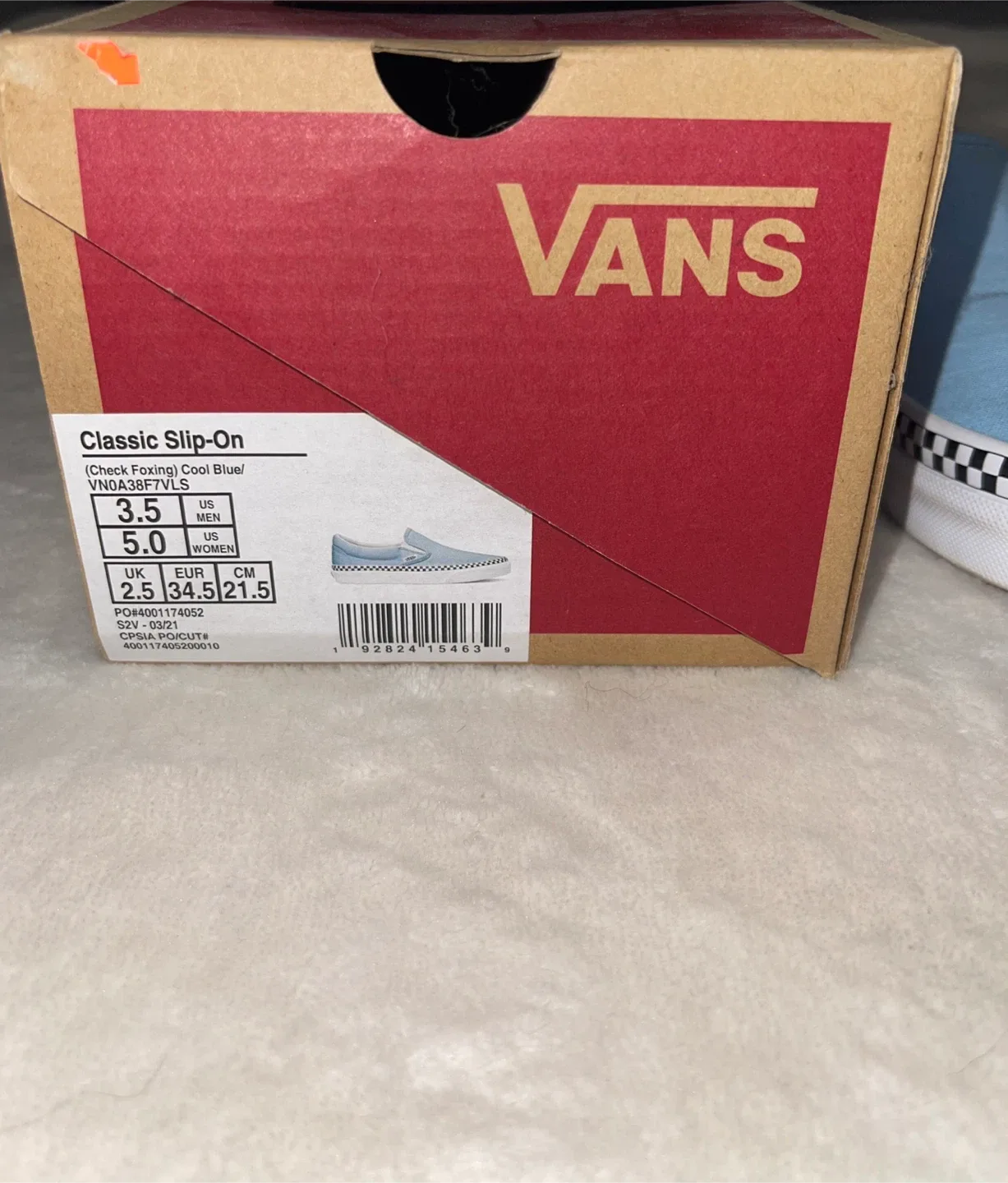 Vans Classic Slip-On Cool Blue, Size 5 (Women) image indicator(3)