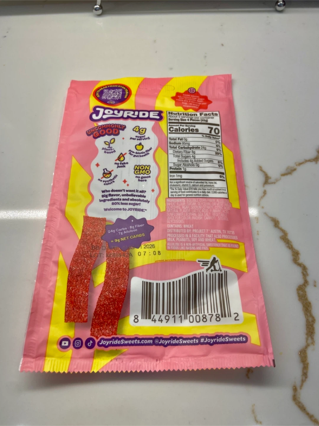 Joyride Sour Pink Lemonade Strips - photo 2