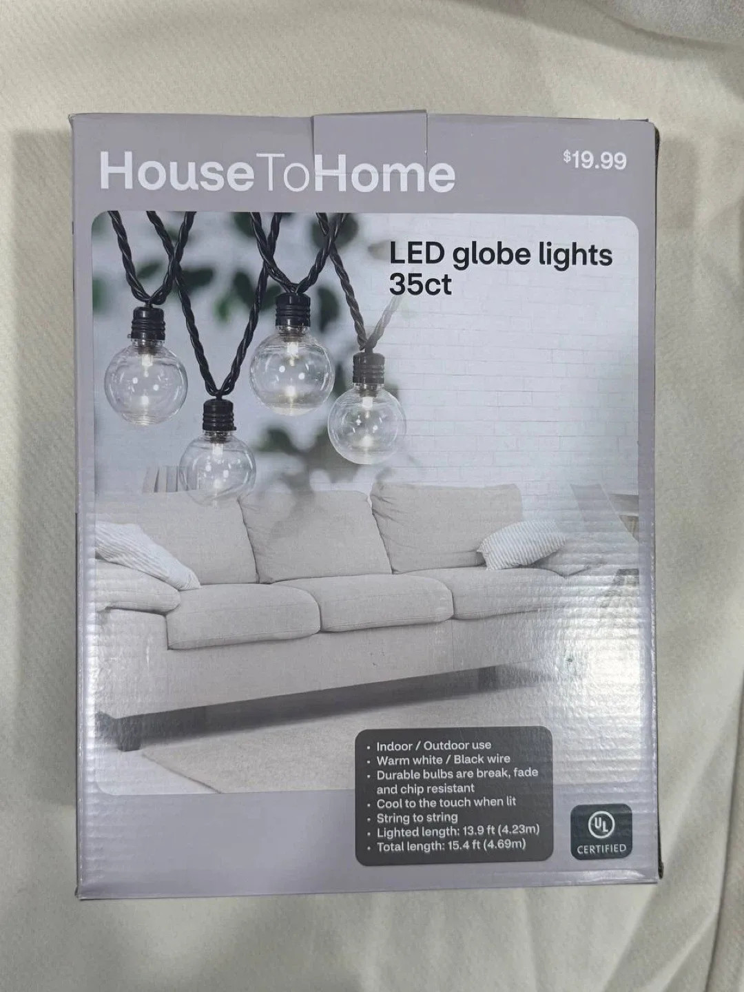 HouseToHome LED Globe Lights - 35ct - New in Box! image indicator(3)