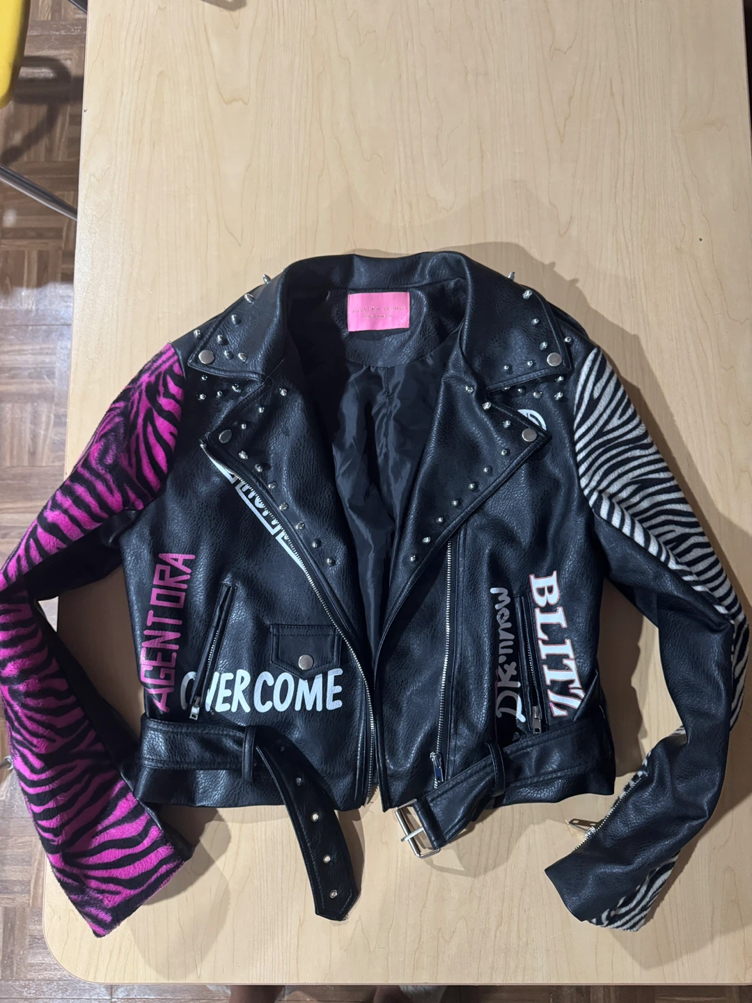 Black/Pink Fashion Jacket Sz. L