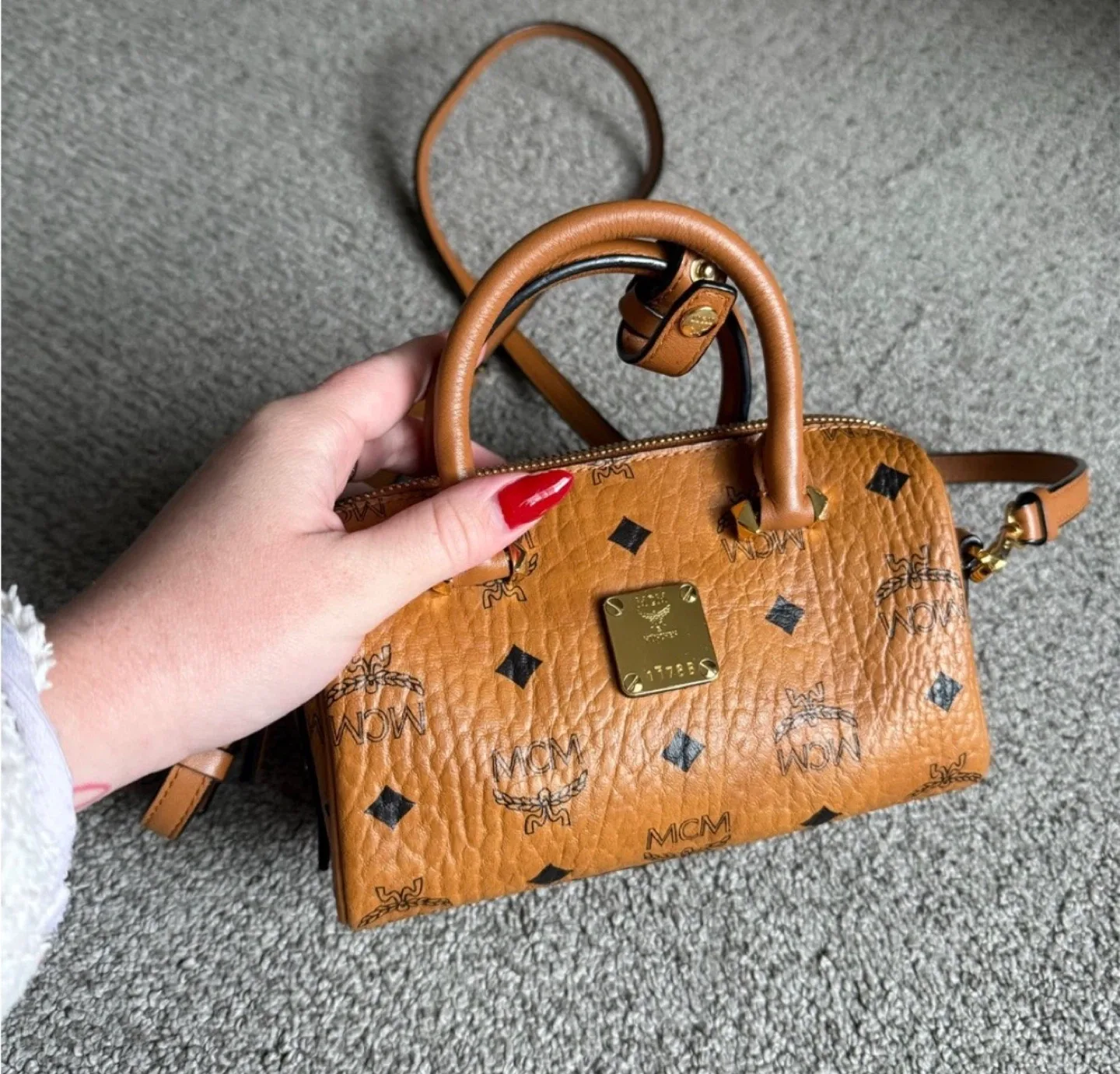 MCM Mini Boston Crossbody Bag image indicator(2)