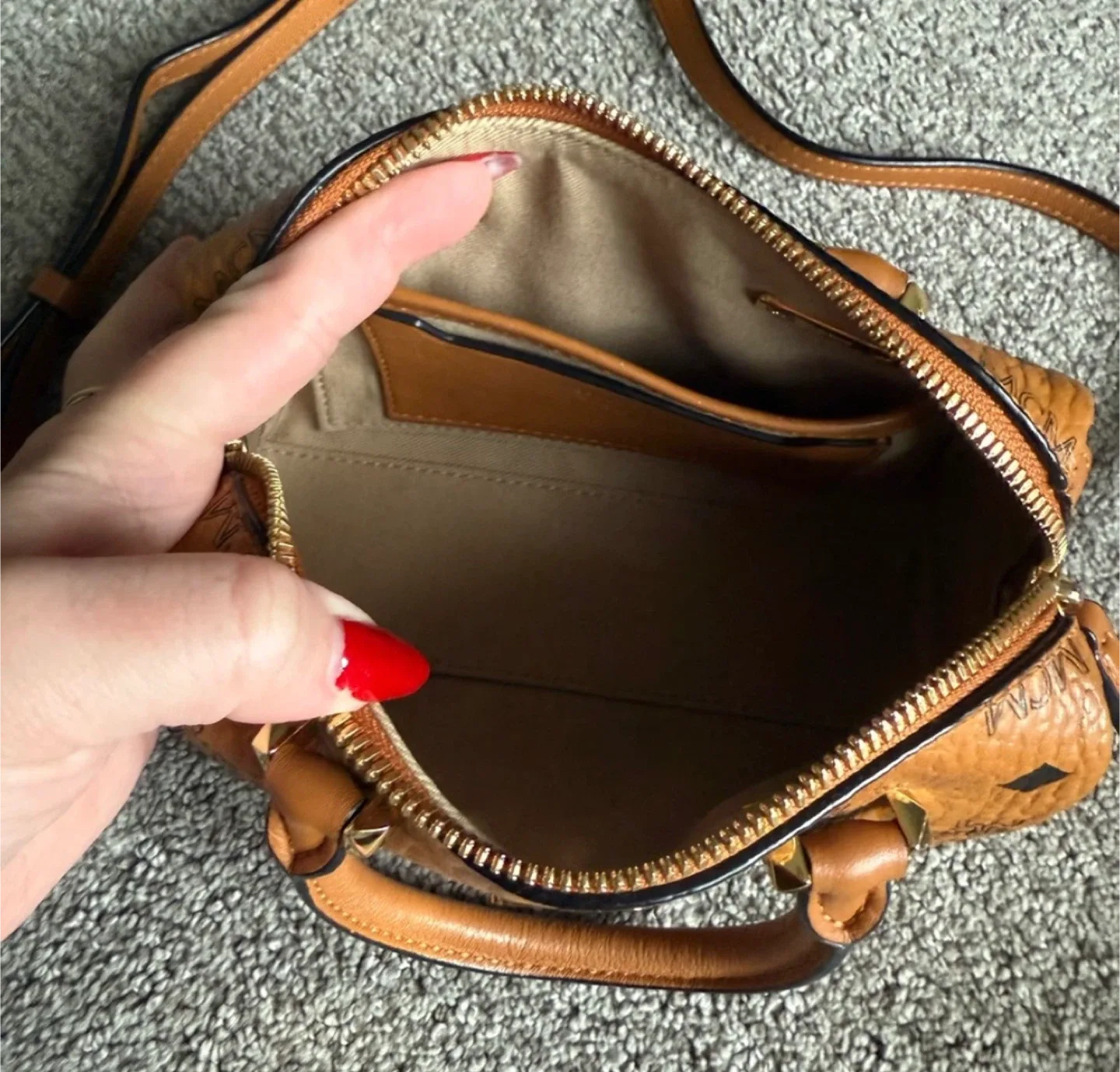 MCM Mini Boston Crossbody Bag image indicator(3)