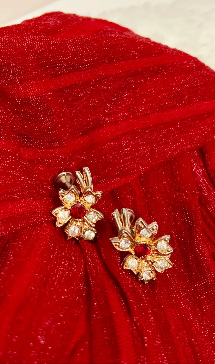 Vintage Gold & Gem Earrings & Scarf image indicator(4)