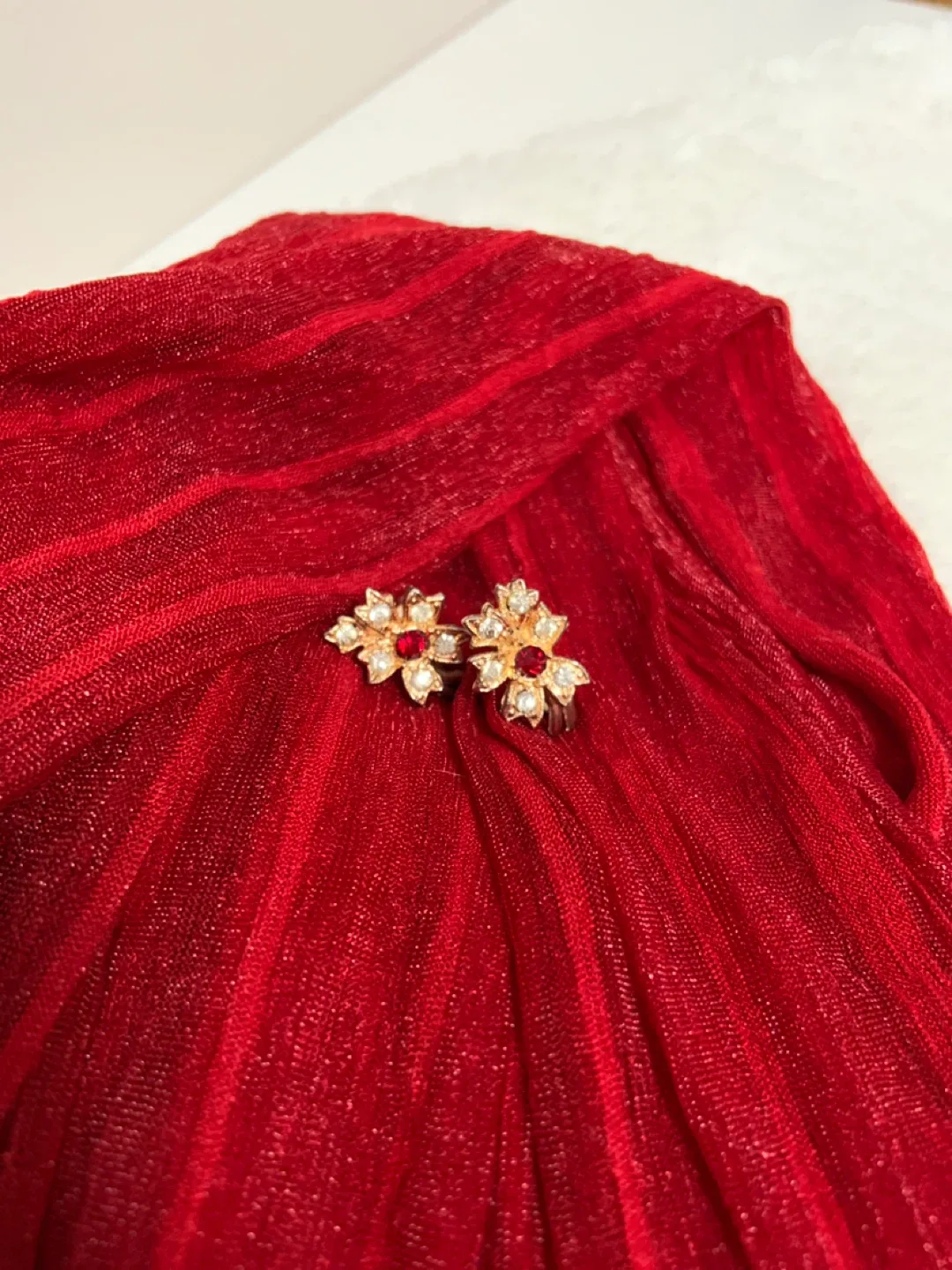 Vintage Gold & Gem Earrings & Scarf image indicator(3)