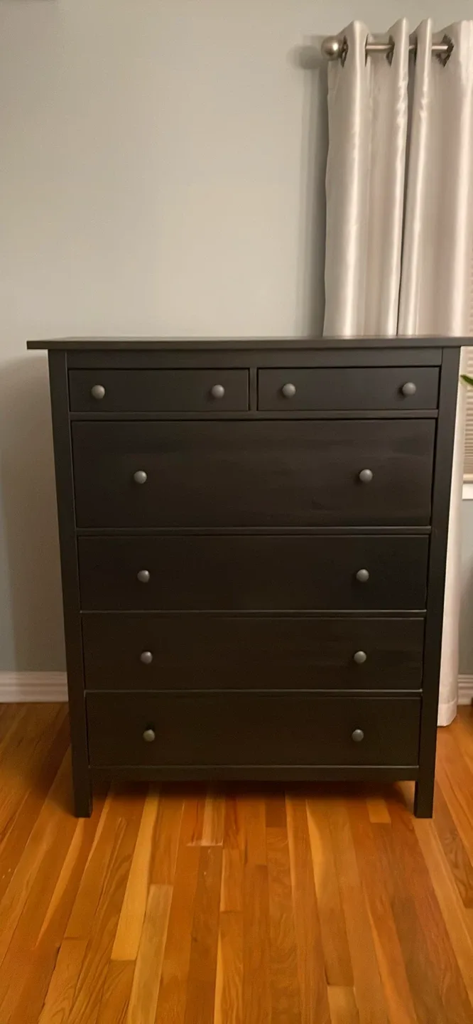 IKEA Hemnes Black-Brown 6-Drawer Dresser image indicator(5)