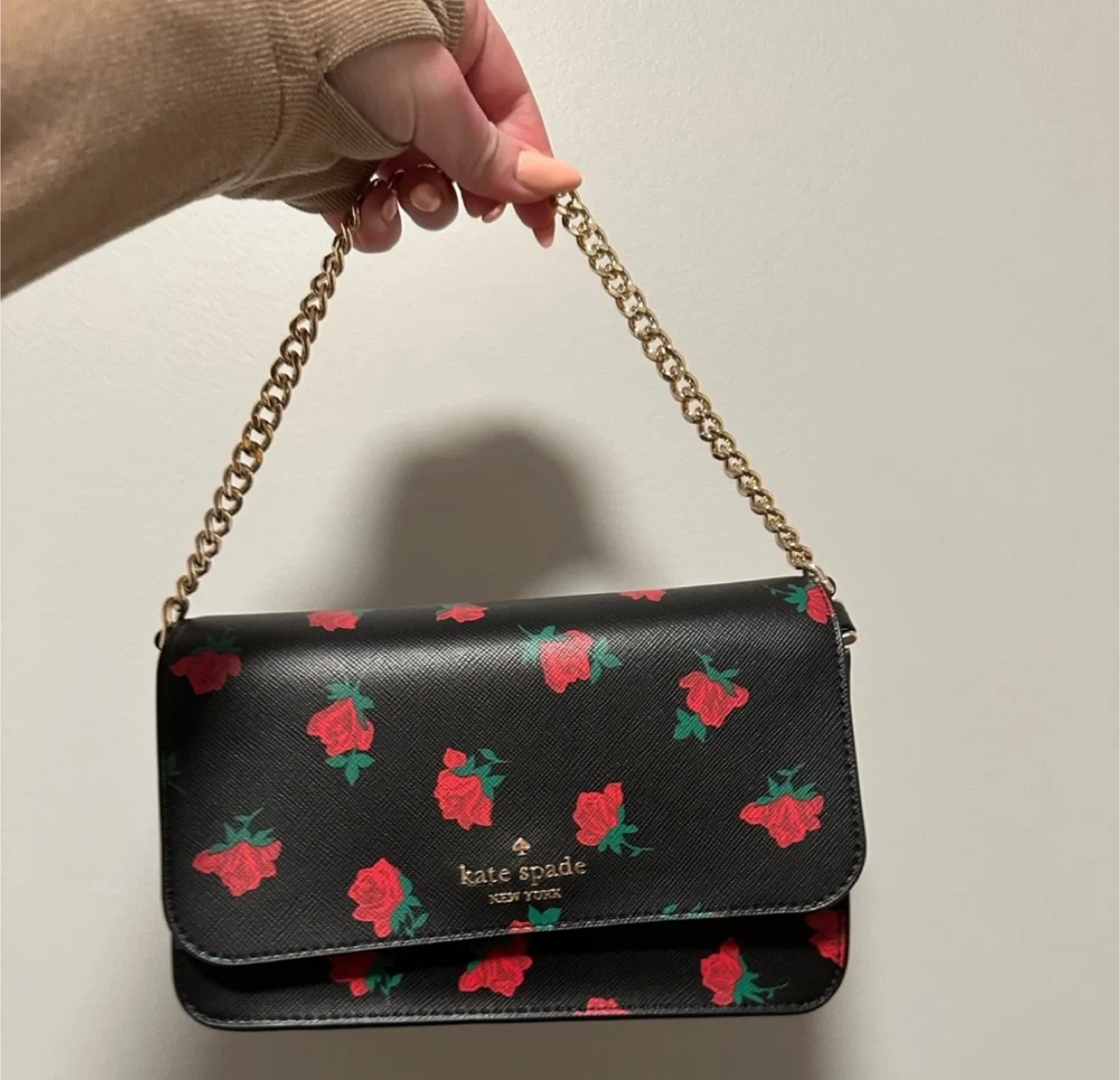 Kate Spade Black Floral Crossbody Bag