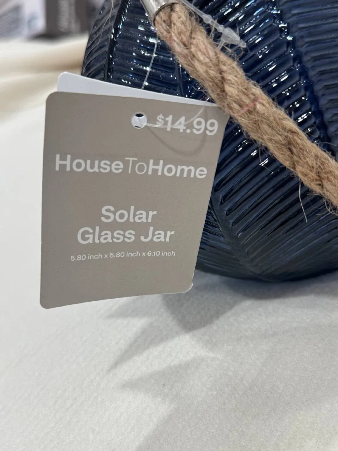 2 piece HouseToHome Solar Glass Jar - Blue image indicator(5)