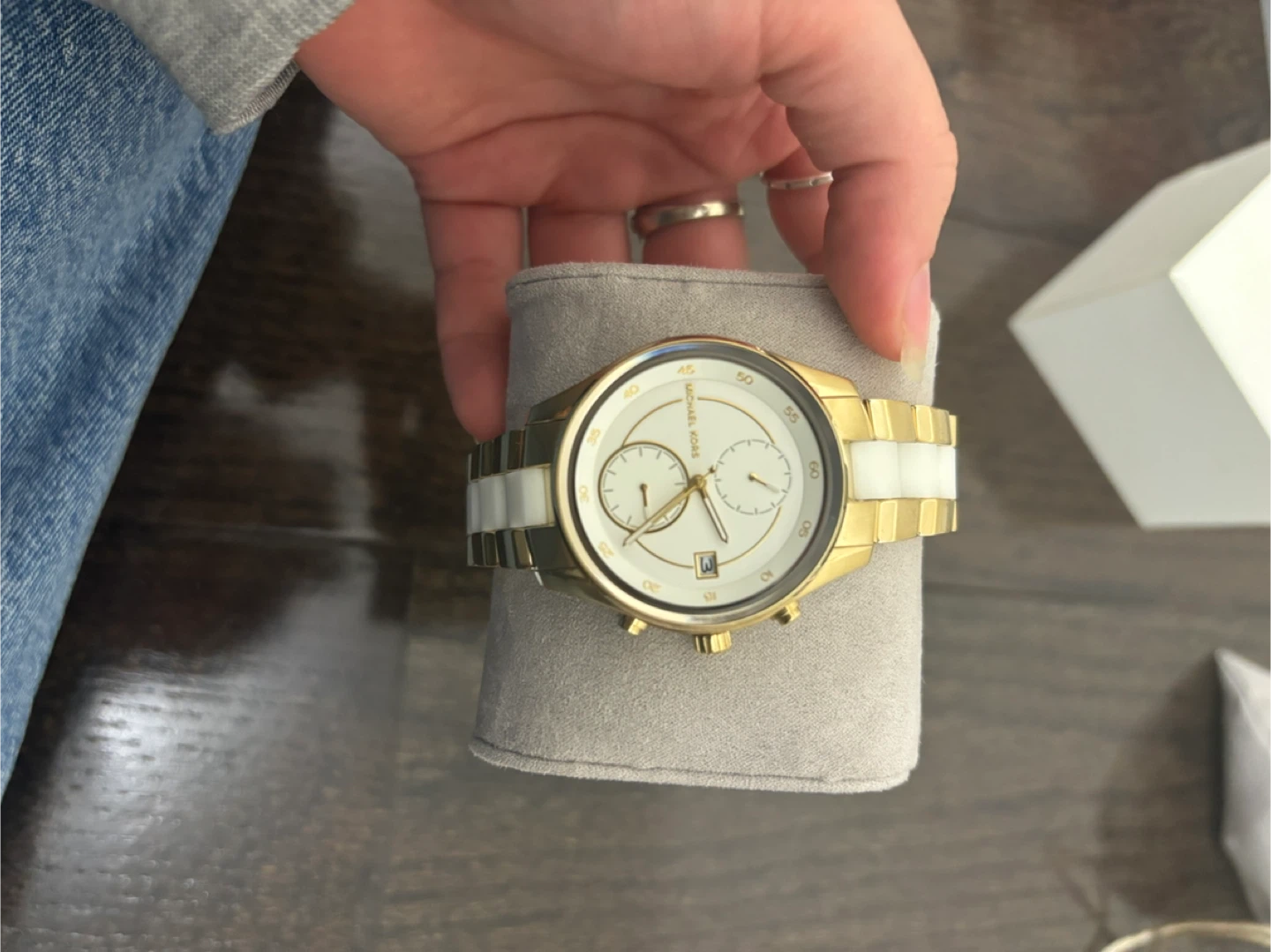 Michael Kors Gold & White Watch