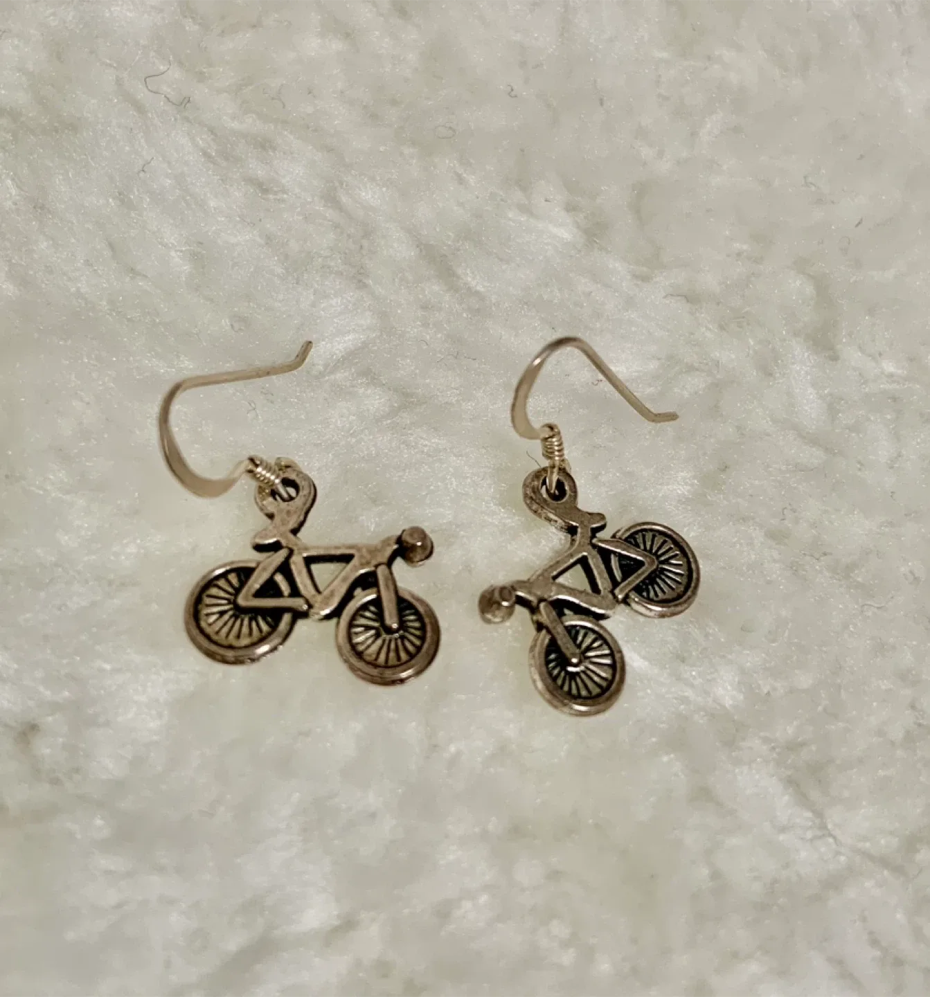 Pewter Bicycle Charm Necklace and Earring Set image indicator(2)