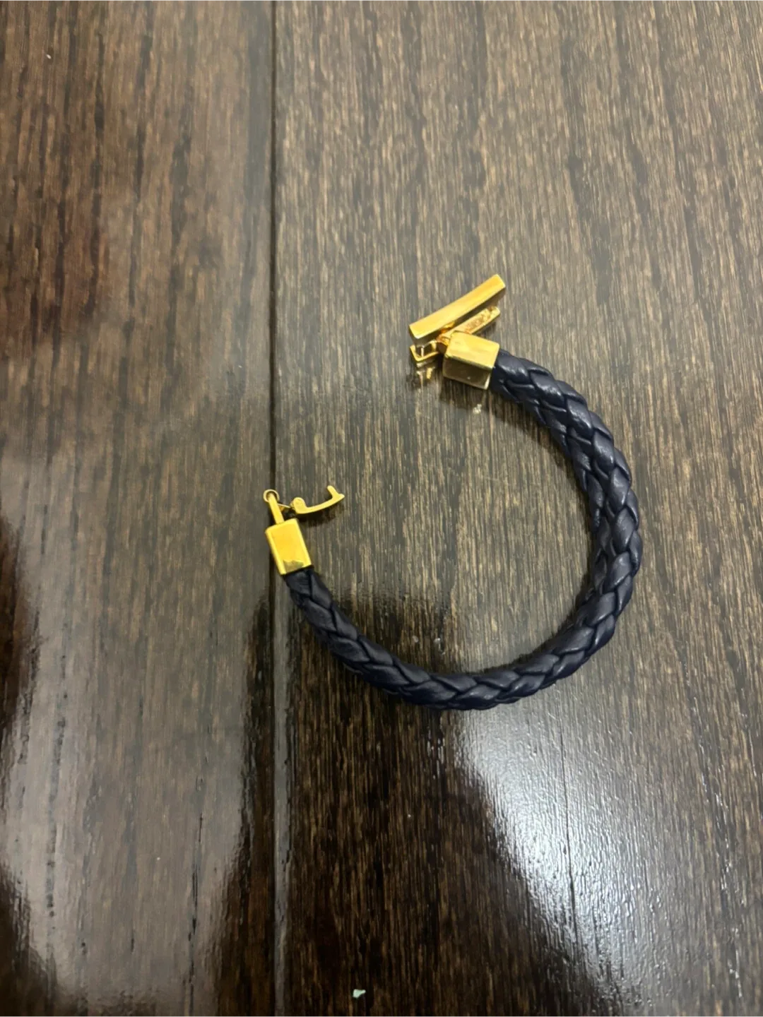 Lia Sophia Navy Blue Leather Twisted Bracelet image indicator(5)