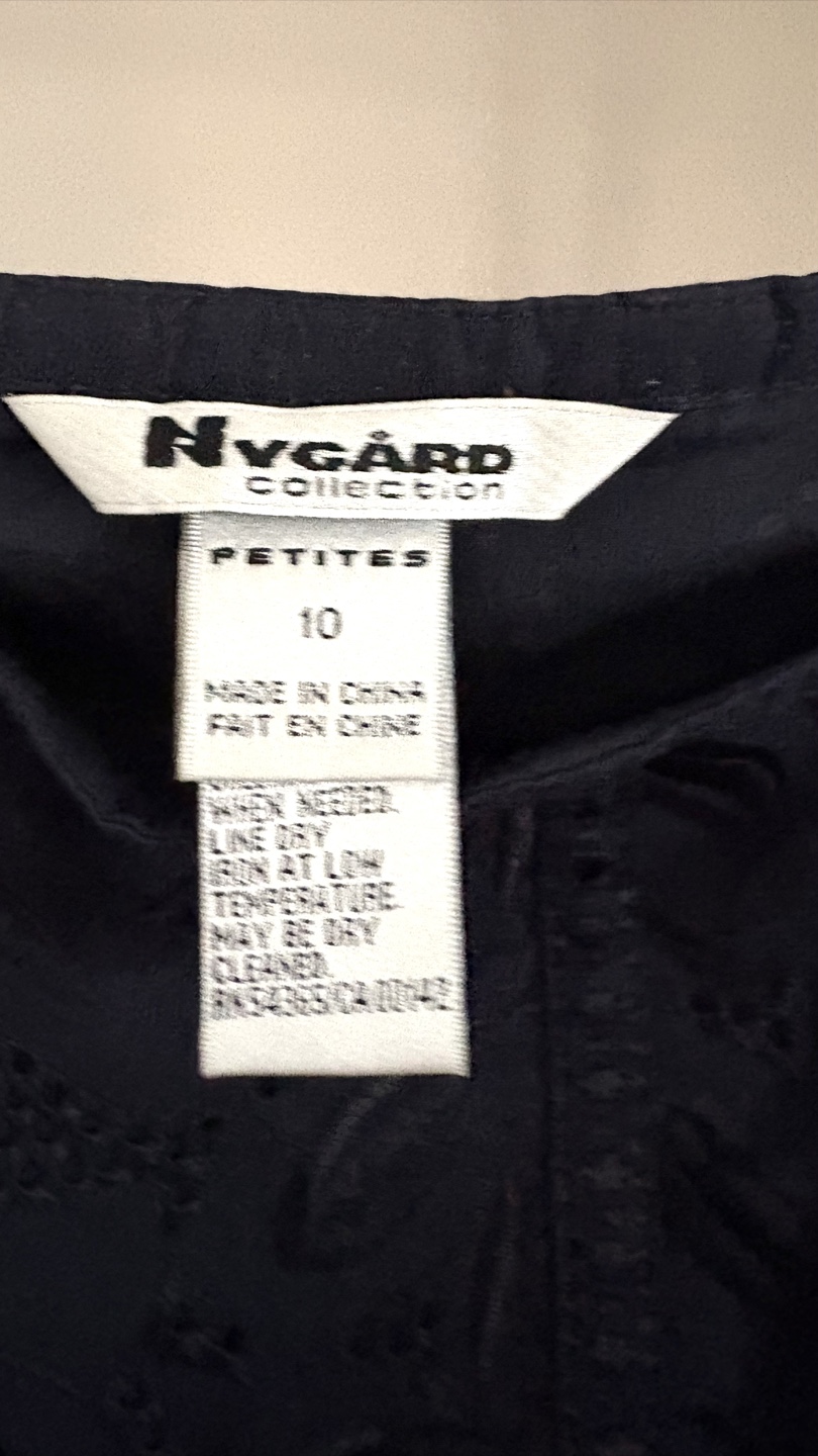 Nygard Collection Black Eyelet Skirt - Size 10 - photo 5