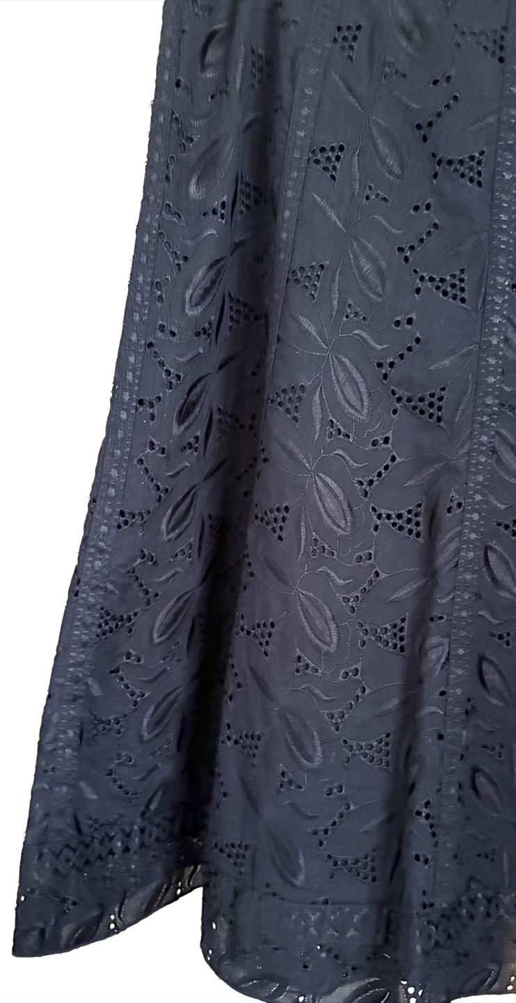 Nygard Collection Black Eyelet Skirt - Size 10 - photo 4