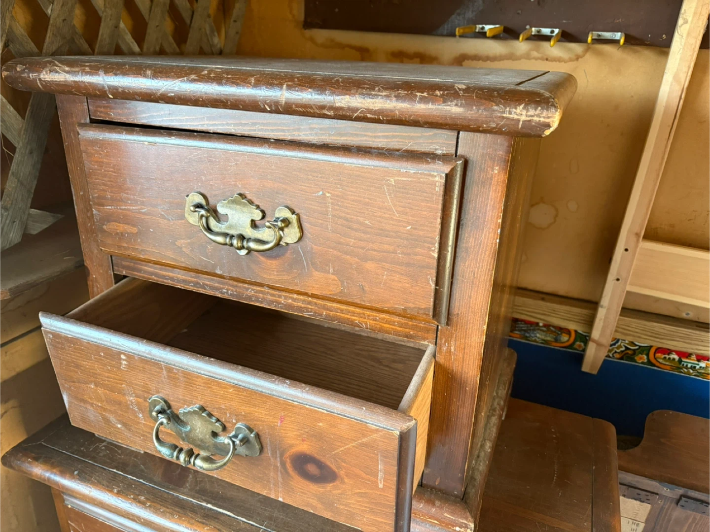 Wooden Chest of Drawers, a Bedroom Vanity, & a Nightstand - photo 2