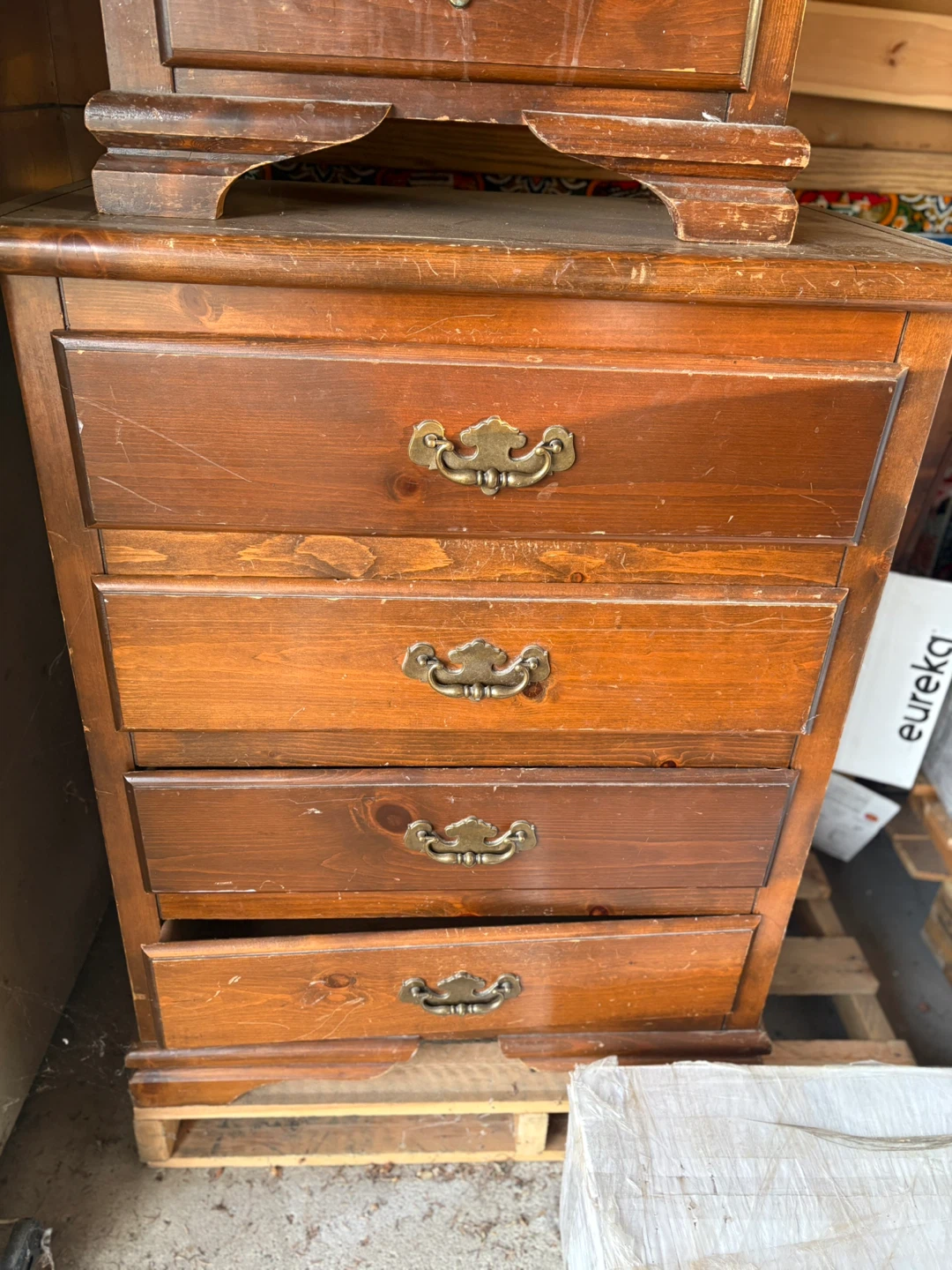 Wooden Chest of Drawers, a Bedroom Vanity, & a Nightstand - photo 4