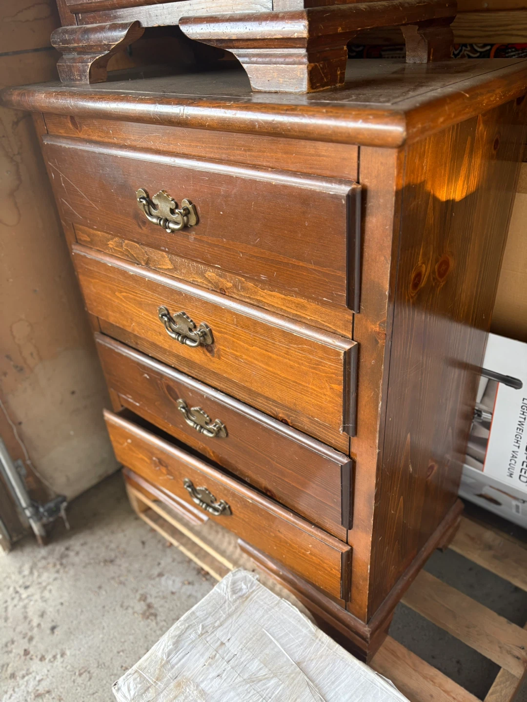 Wooden Chest of Drawers, a Bedroom Vanity, & a Nightstand - photo 5