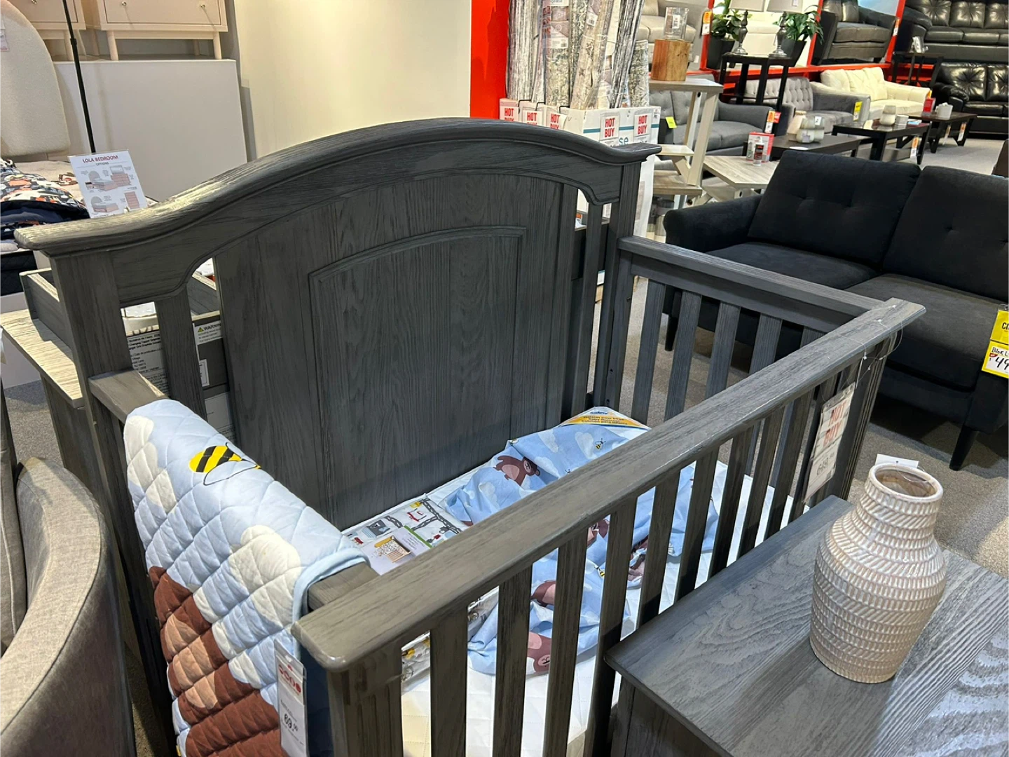 Convertible Crib - Grey - photo 2
