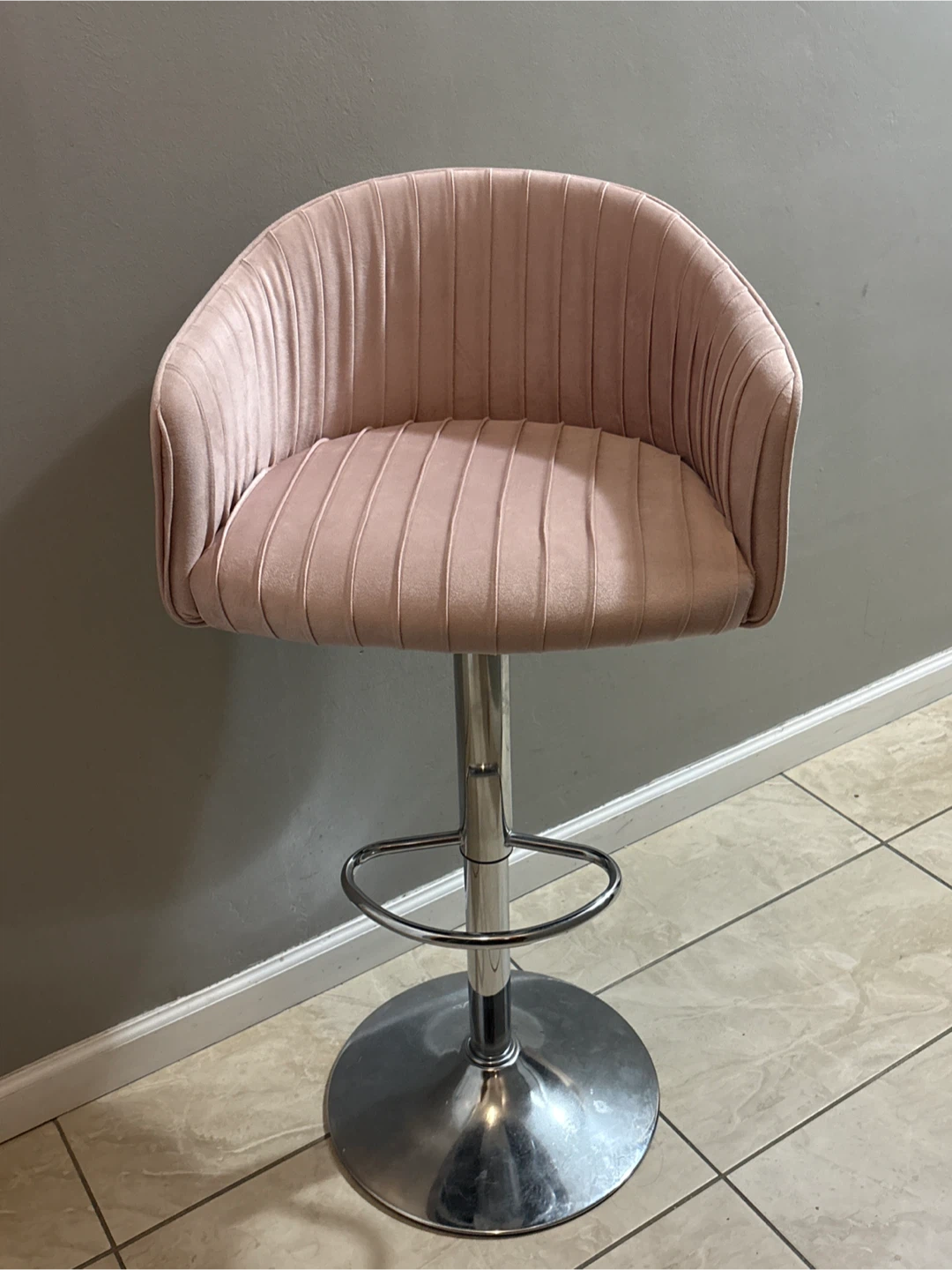 Pink Swivel Bar Stool