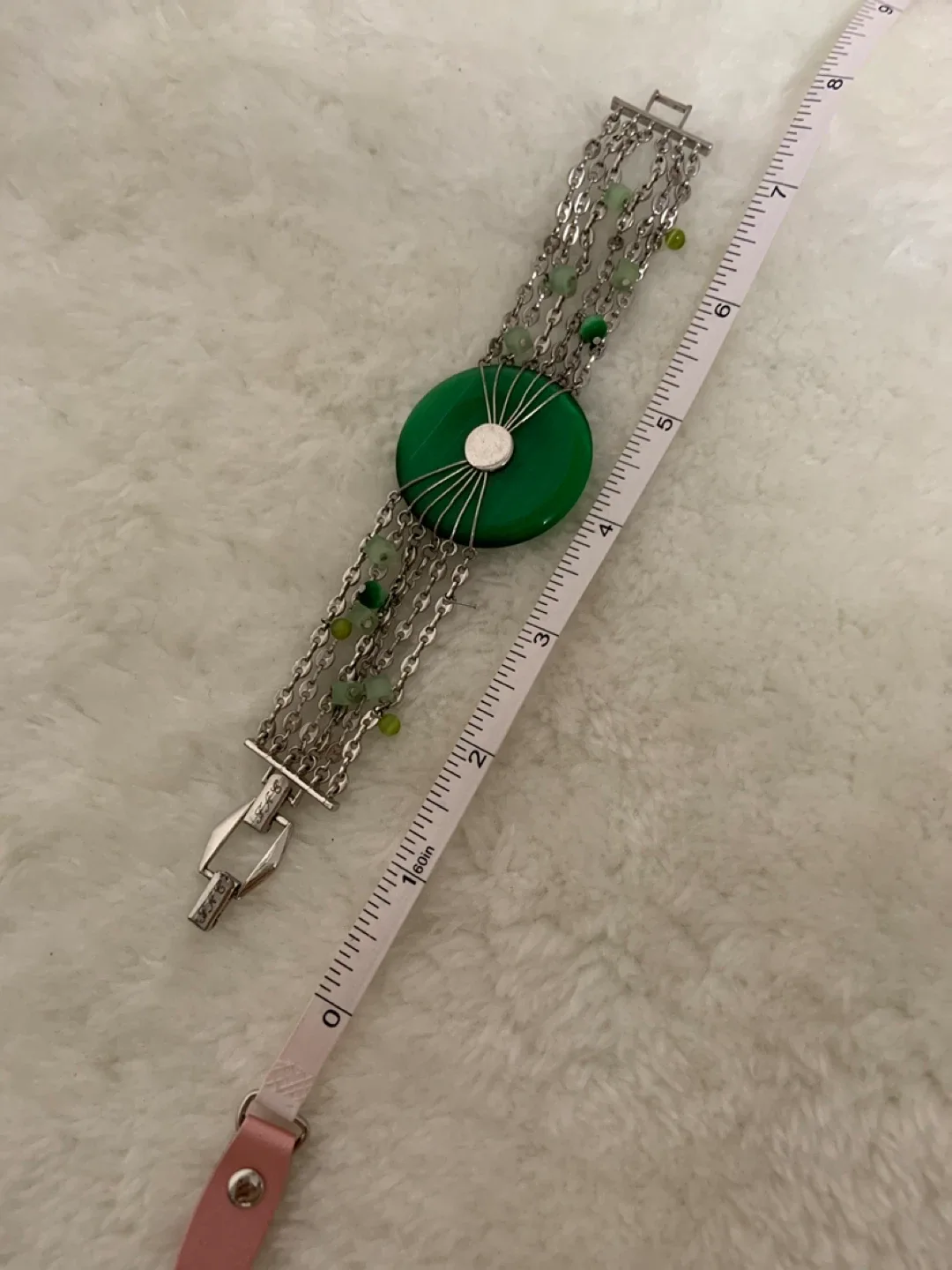 Vintage Silver-Plated Fifth Avenue Beaded Bracelet image indicator(2)