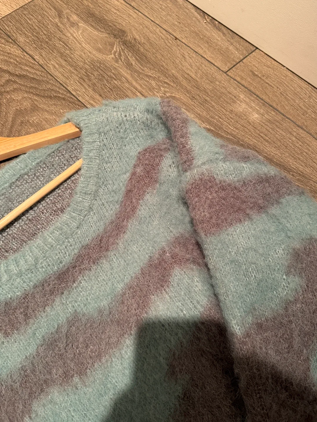 Striped Knit Sweater - Blue & Grey image indicator(2)