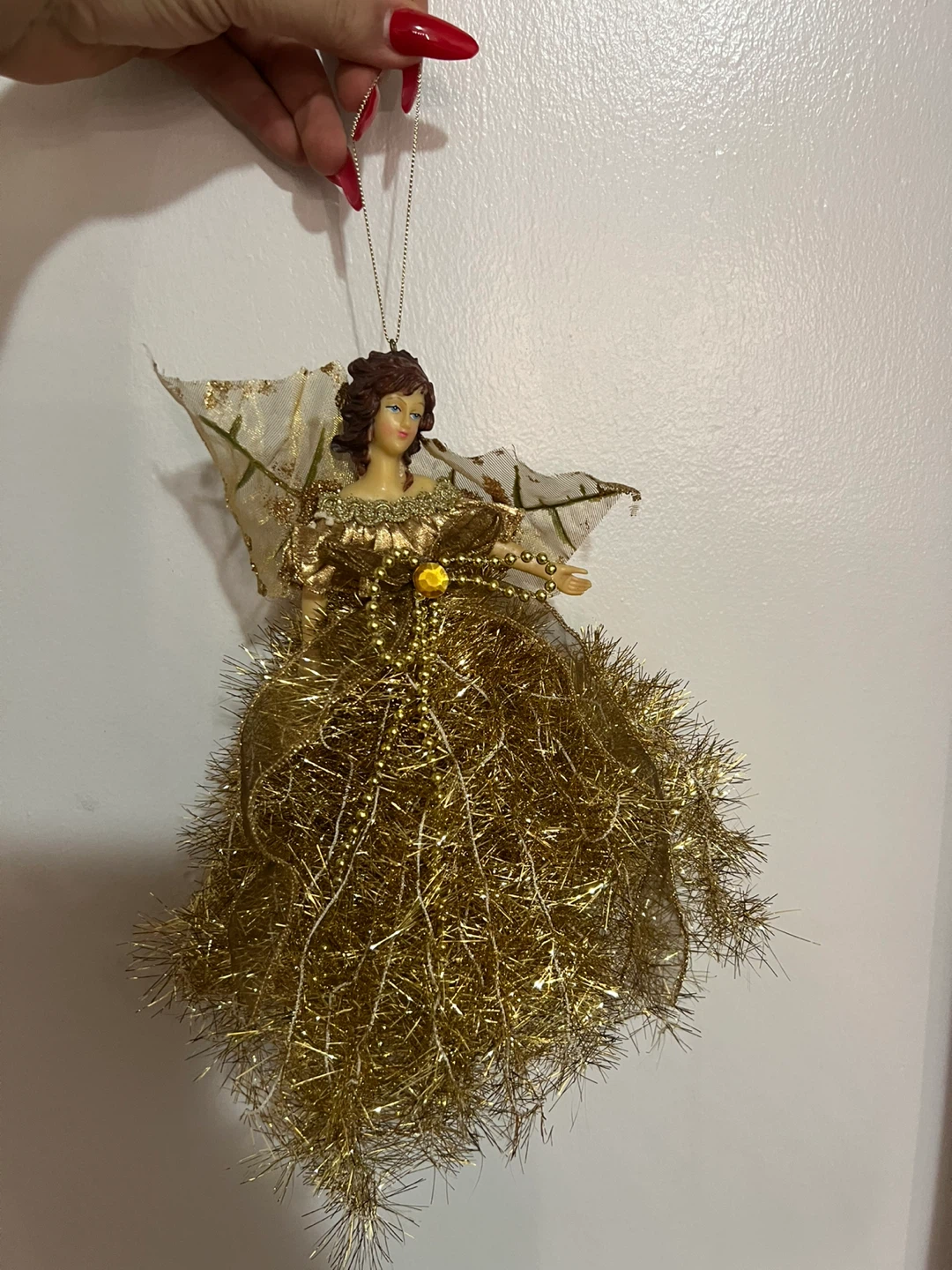 5 Angel Christmas Ornaments - Gold - photo 3