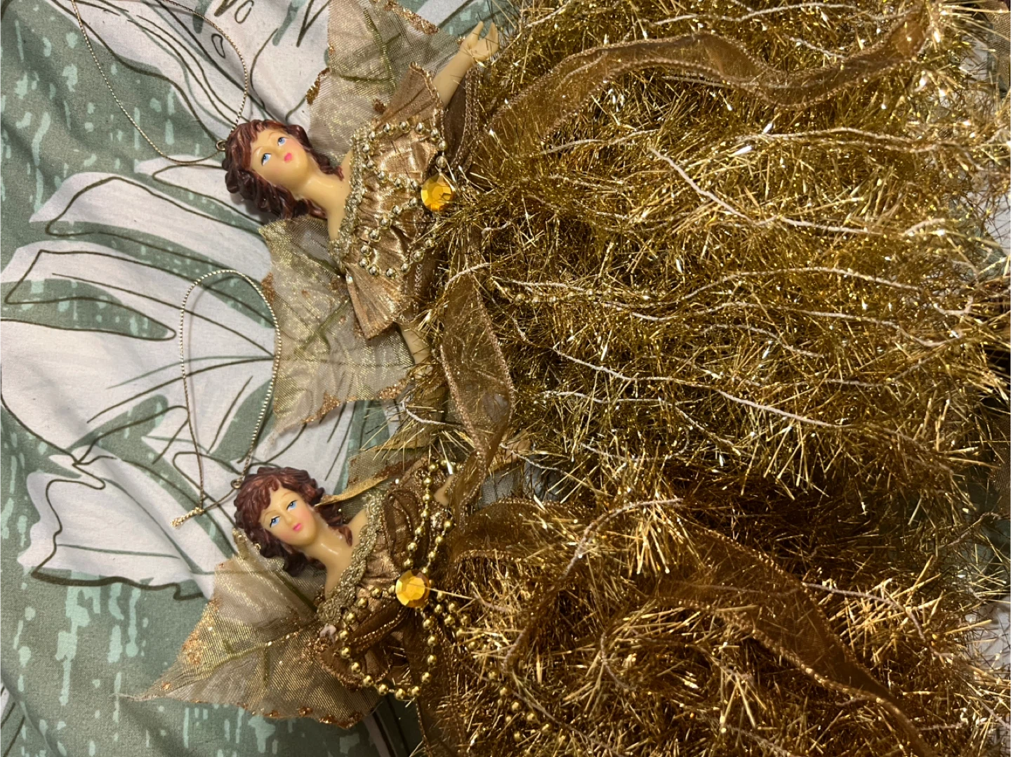 5 Angel Christmas Ornaments - Gold - photo 4