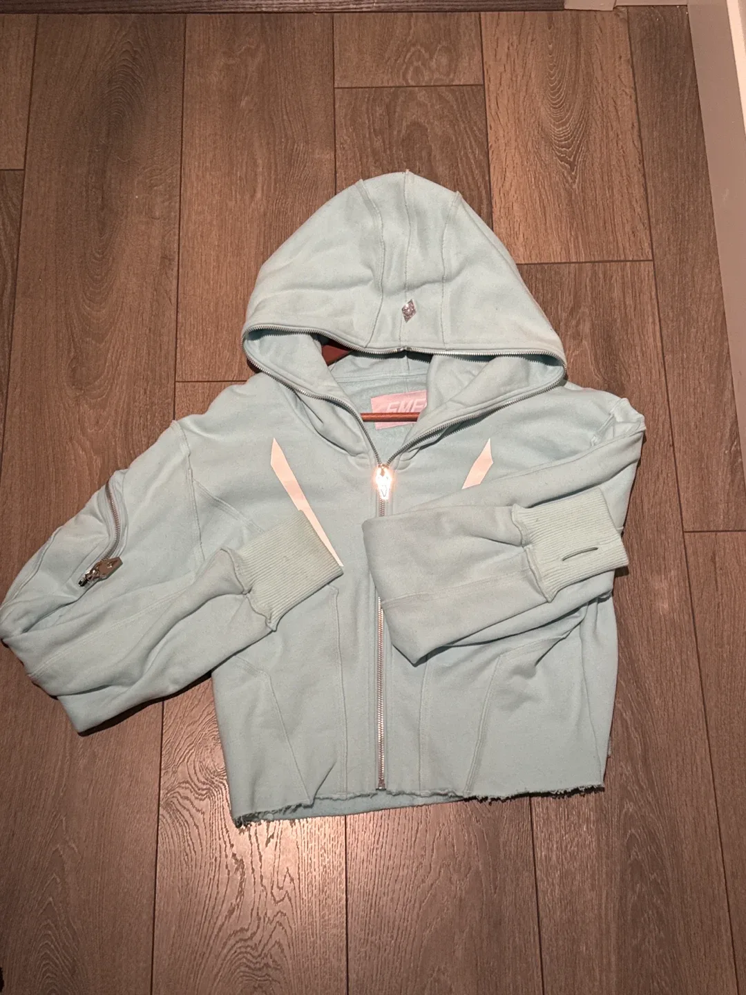 SMFK Light Blue Cropped Hoodie thumbnail