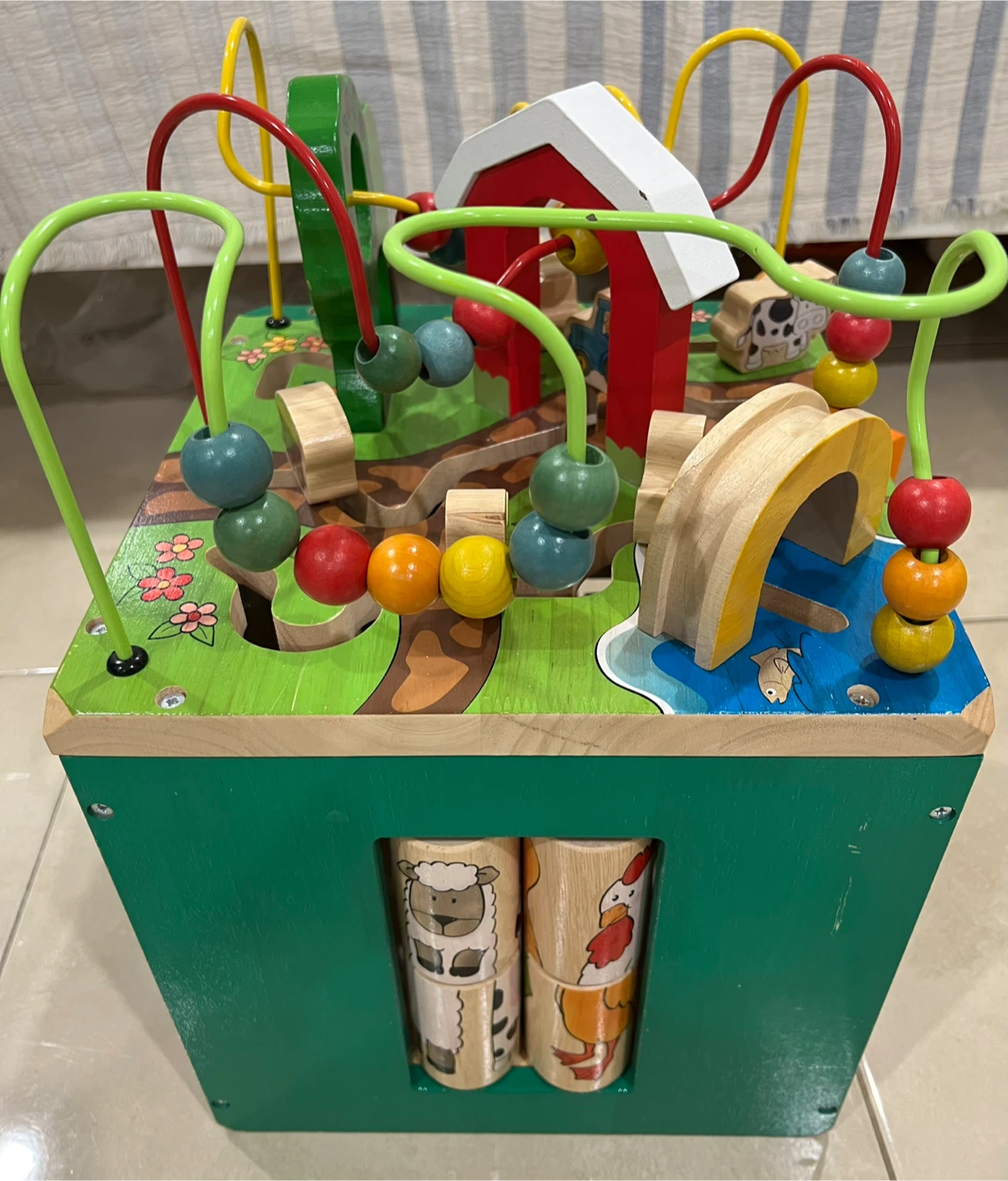 Wooden Activity Cube - Farm Theme - photo 3