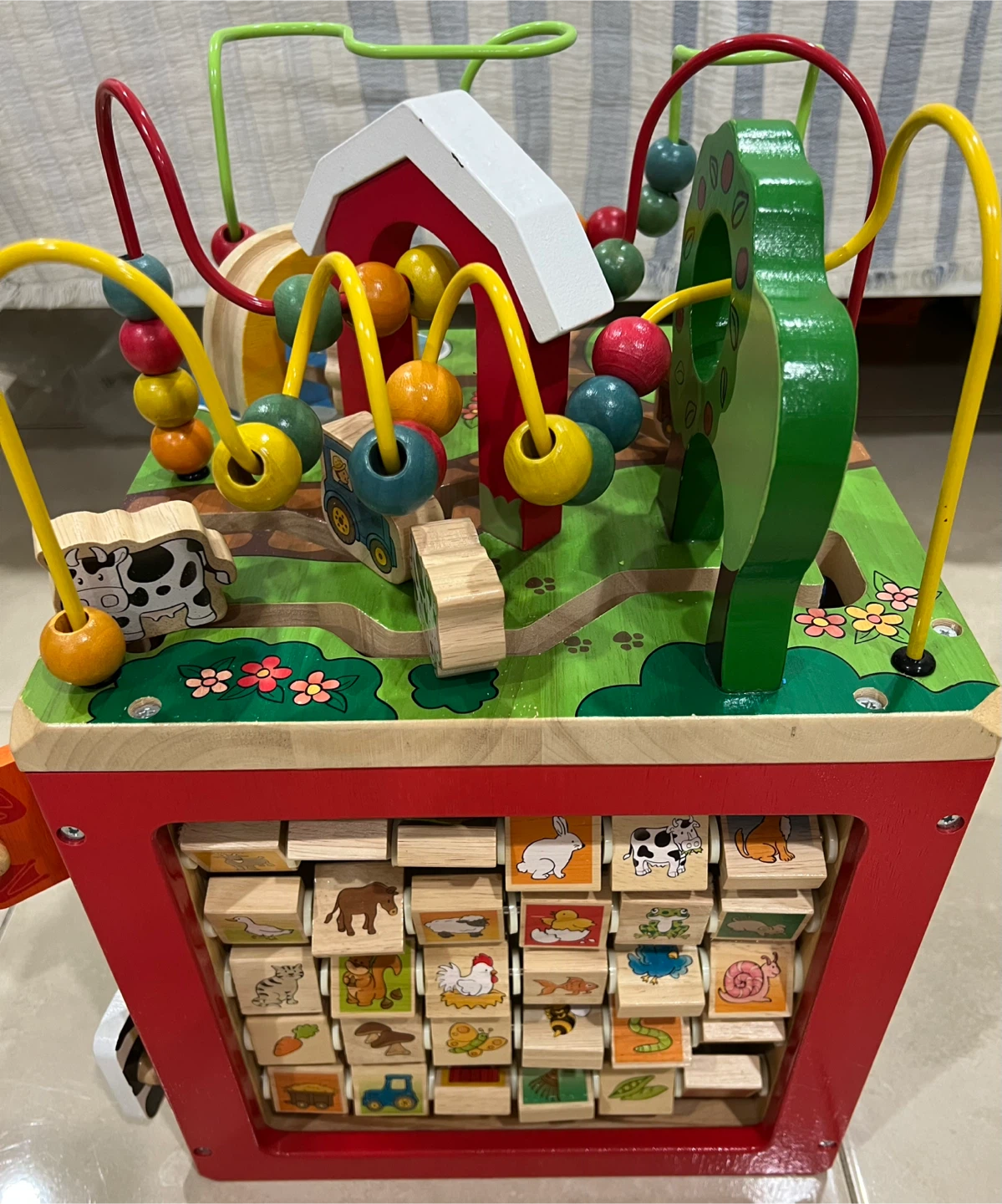 Wooden Activity Cube - Farm Theme - photo 2