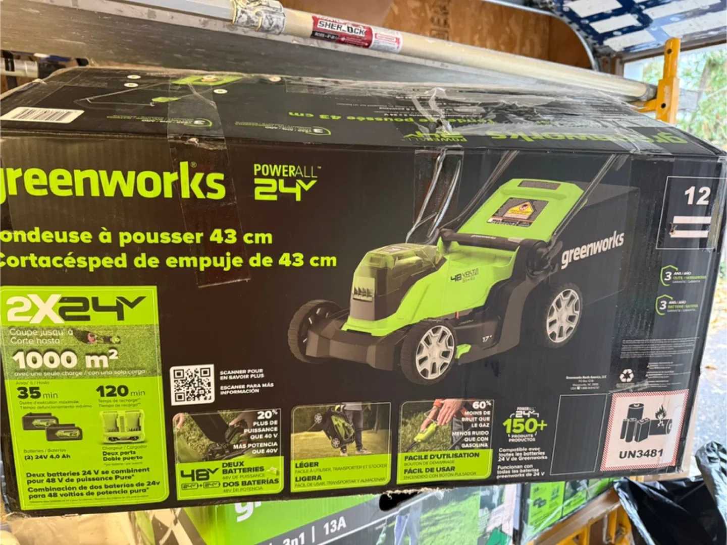 Greenworks 24V Cordless Lawn Mower 17”