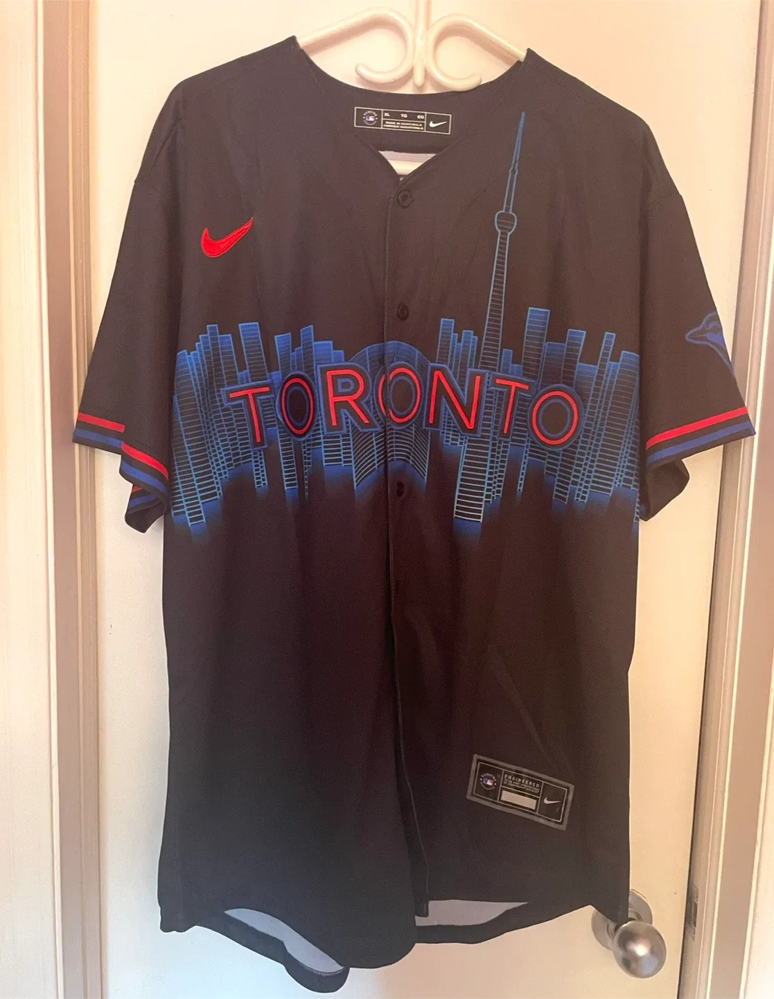 New Mens TORONTO BLUE JAYS STITCHED Jersey GUERRERO Jr #27 XL image indicator(2)