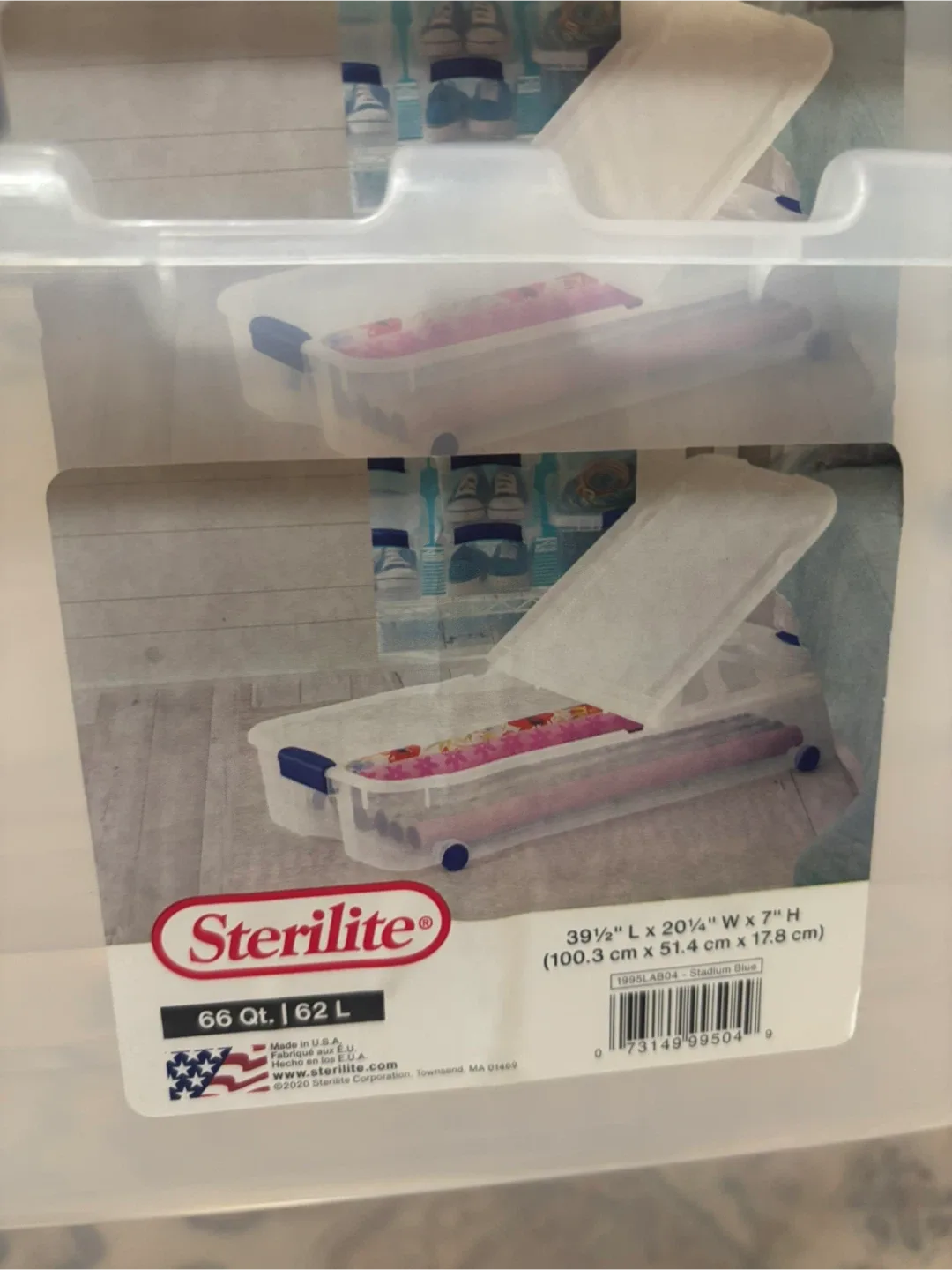 Two Under bed Sterilite 66 Qt. Storage Box thumbnail