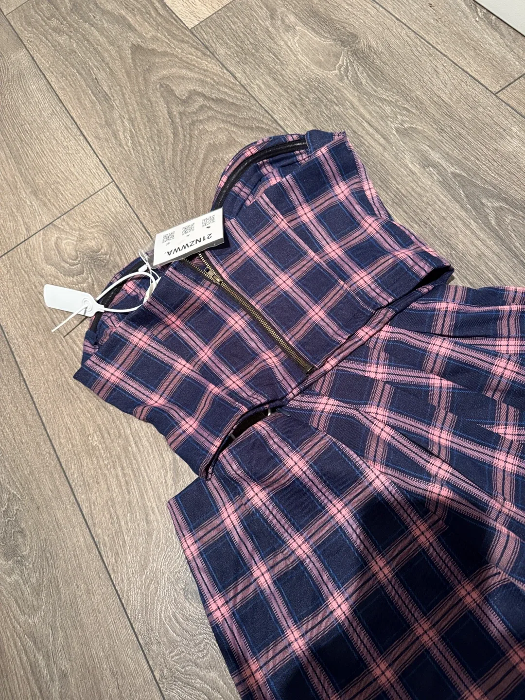 ZIZUWA Plaid Skirt & Top Set image indicator(4)