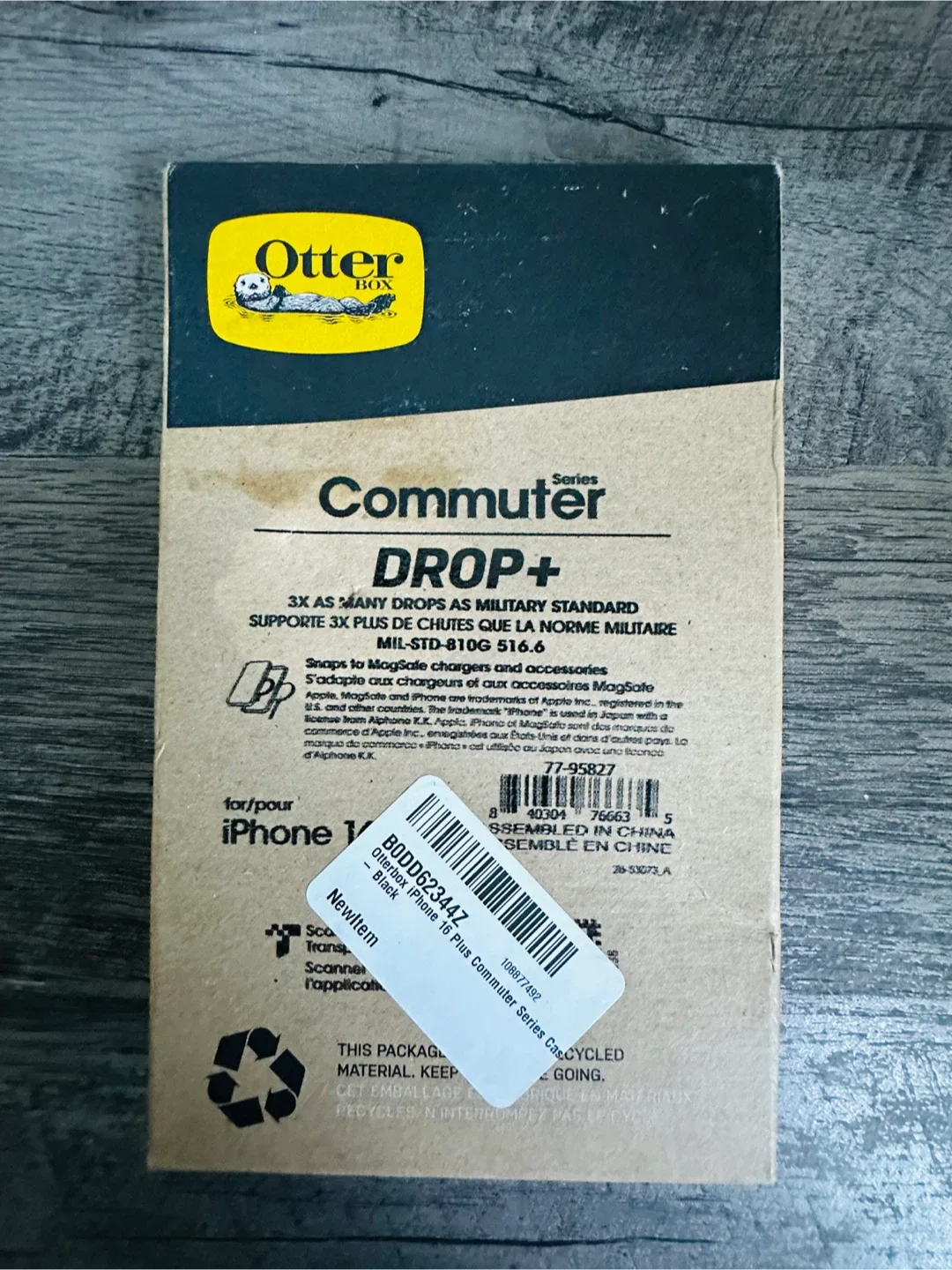 New!Otterbox iPhone 16 Plus Commuter Series Case - Black