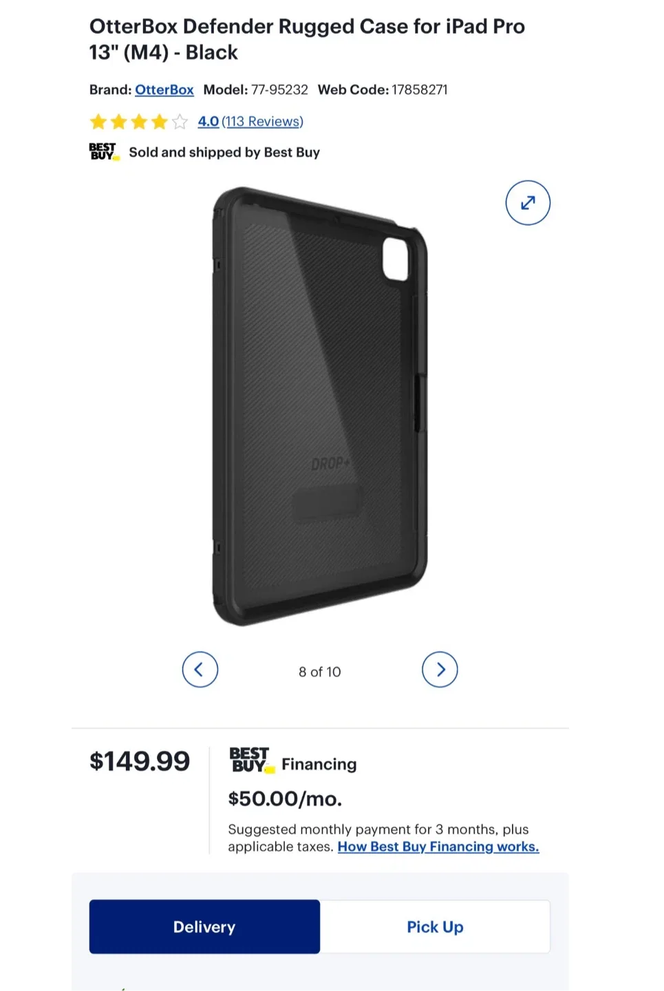 New!OtterBox Defender iPad Pro 13" (M4) Case - Black image indicator(5)