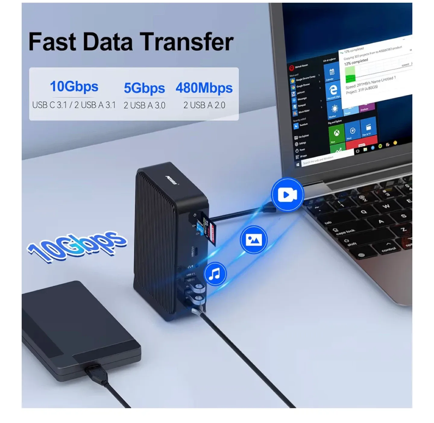 NEW Macbook Pro Docking Station DC022 image indicator(6)