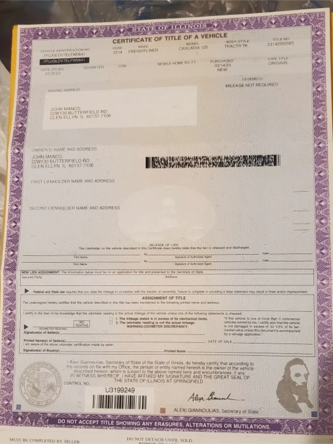 2014 Freightliner Cascadia 125 Truck image indicator(2)