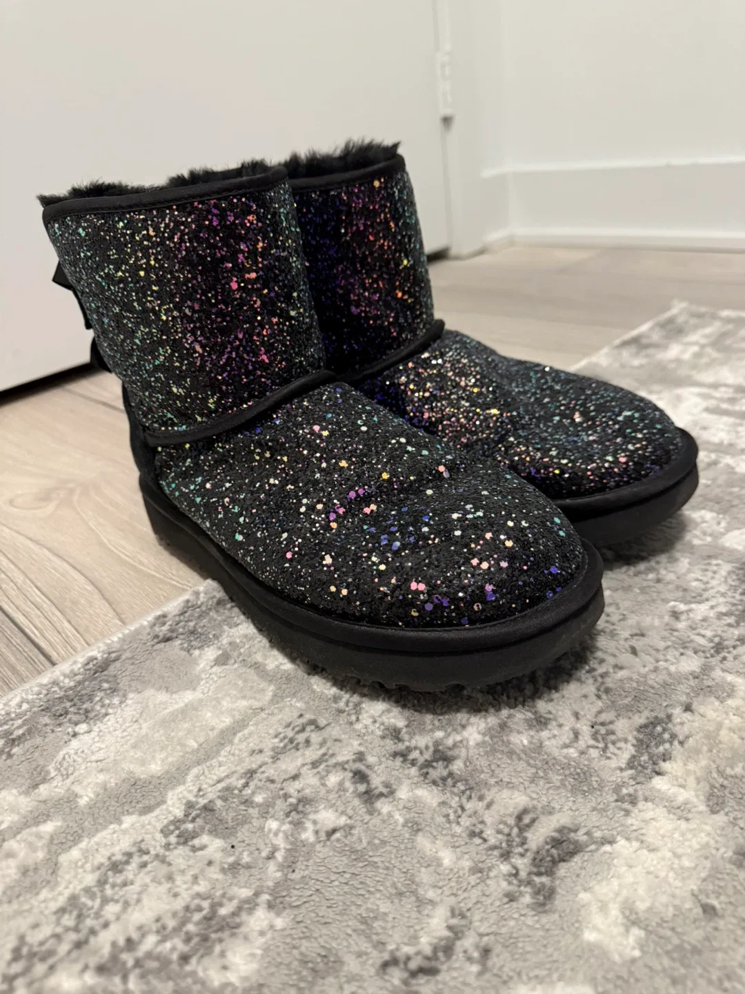 UGG Glitter Boots, with bows size 9 thumbnail
