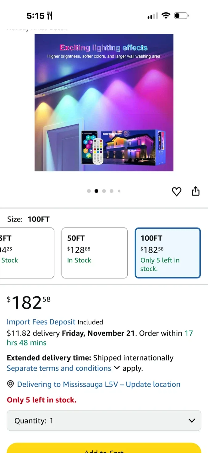 Permanent Outdoor Lights, 100Ft IP67 Waterproof Smart RGB image indicator(7)