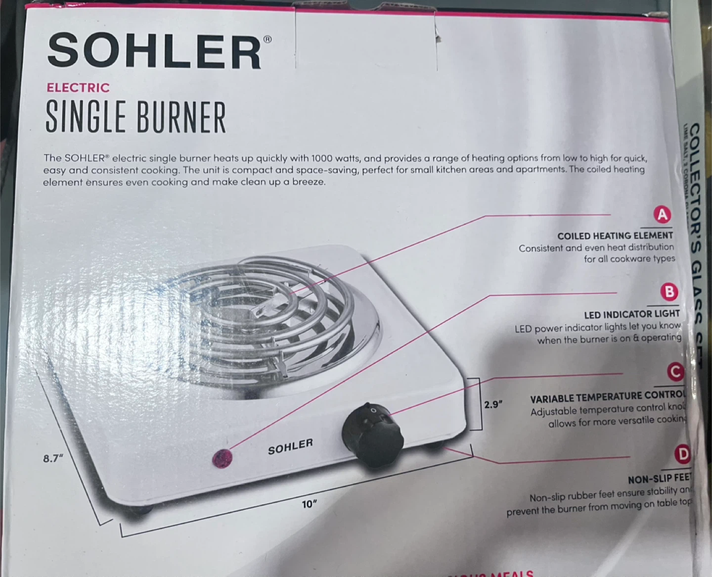 Sohler Electric Single Burner - New in Box - photo 2