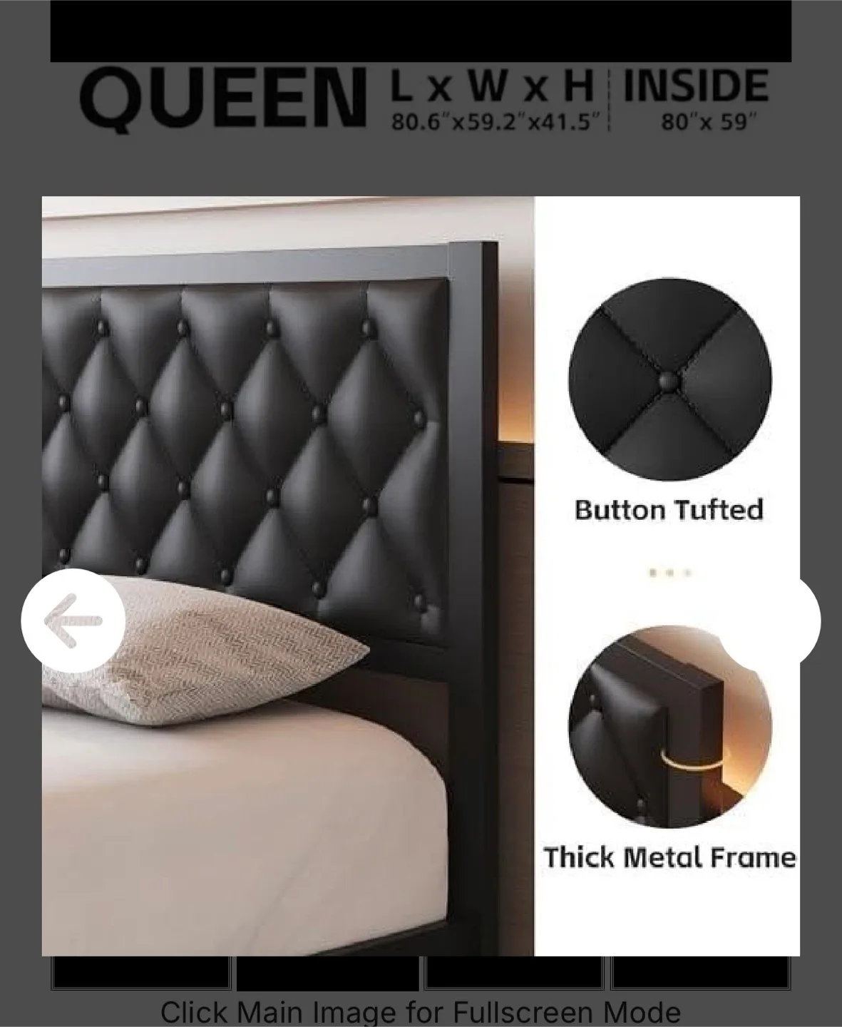 Queen Leather Bed Frame image indicator(3)